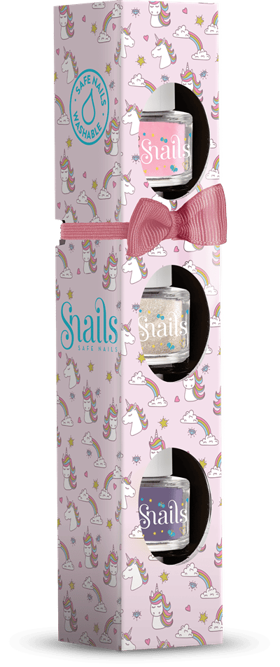 Snails Mini 3'lü Su Bazlı Oje - Unicorn Oje & Ruj Snails