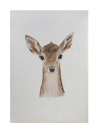 Suluboya Görünümlü Kanvas Baskı Tablo 'Ceylan'