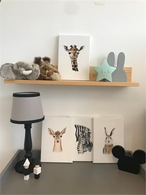 Suluboya Görünümlü Kanvas Baskı Tablo 'Tavşan'