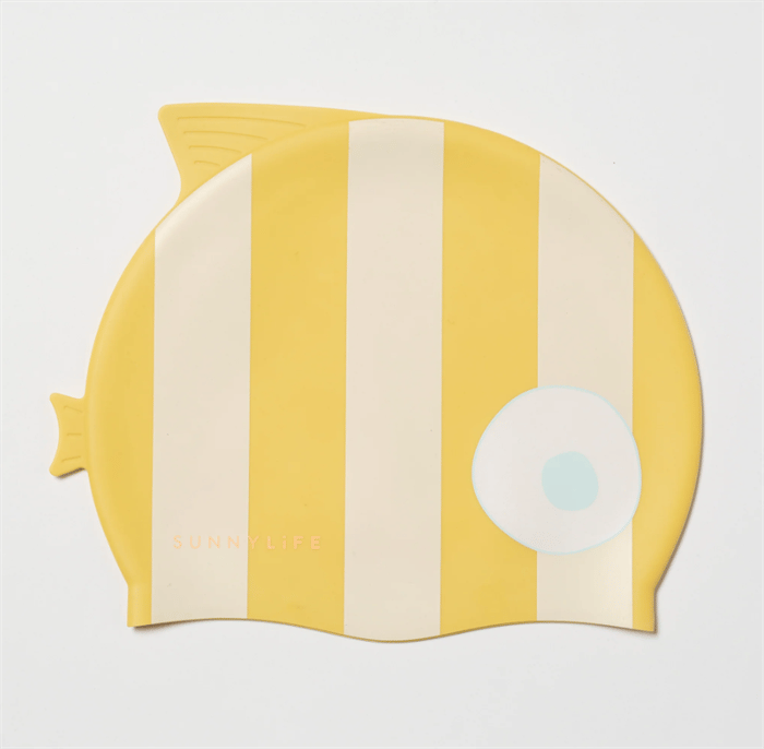 SunnyLife Çocuk Yüzme Bonesi Fish Mustard Stripe