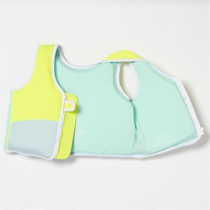 SunnyLife Salty the Shark Yüzme Yeleği 1-2 yaş Aqua Neon Yellow