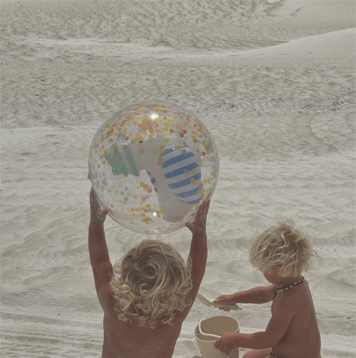 SunnyLife Şişme Plaj Topu 3D Blue Stripe