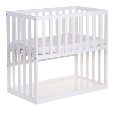 Tekerlekli Anne Yanı Beşik Beyaz 50x90