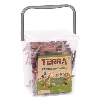 Terra Terra 60 Parça Büyük Oyun Seti, Dinozor Dünyası Oyuncak