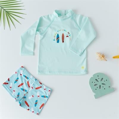 UV korumalı Uzun kollu Mayo seti,Surf The Waves Çocuk Şort Mayoları Mama Yoyo Baby & Kids