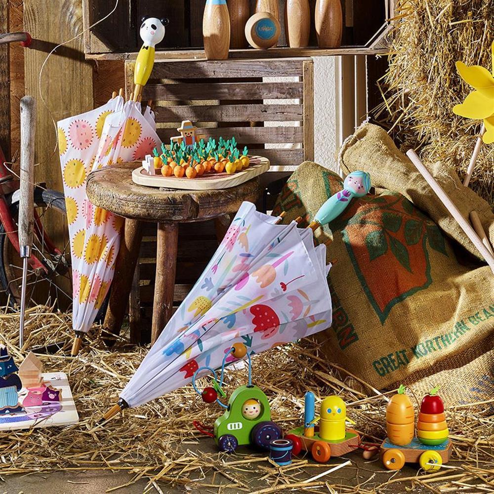 Vilac - Ahşap Şemsiye - Çiçekler