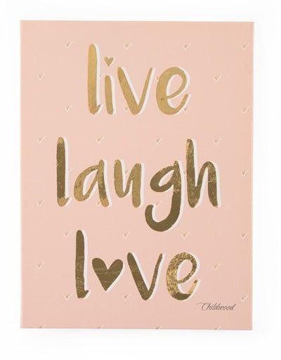 Yağlı Boya Kanvas Tablo  'LIVE LAUGH LOVE'