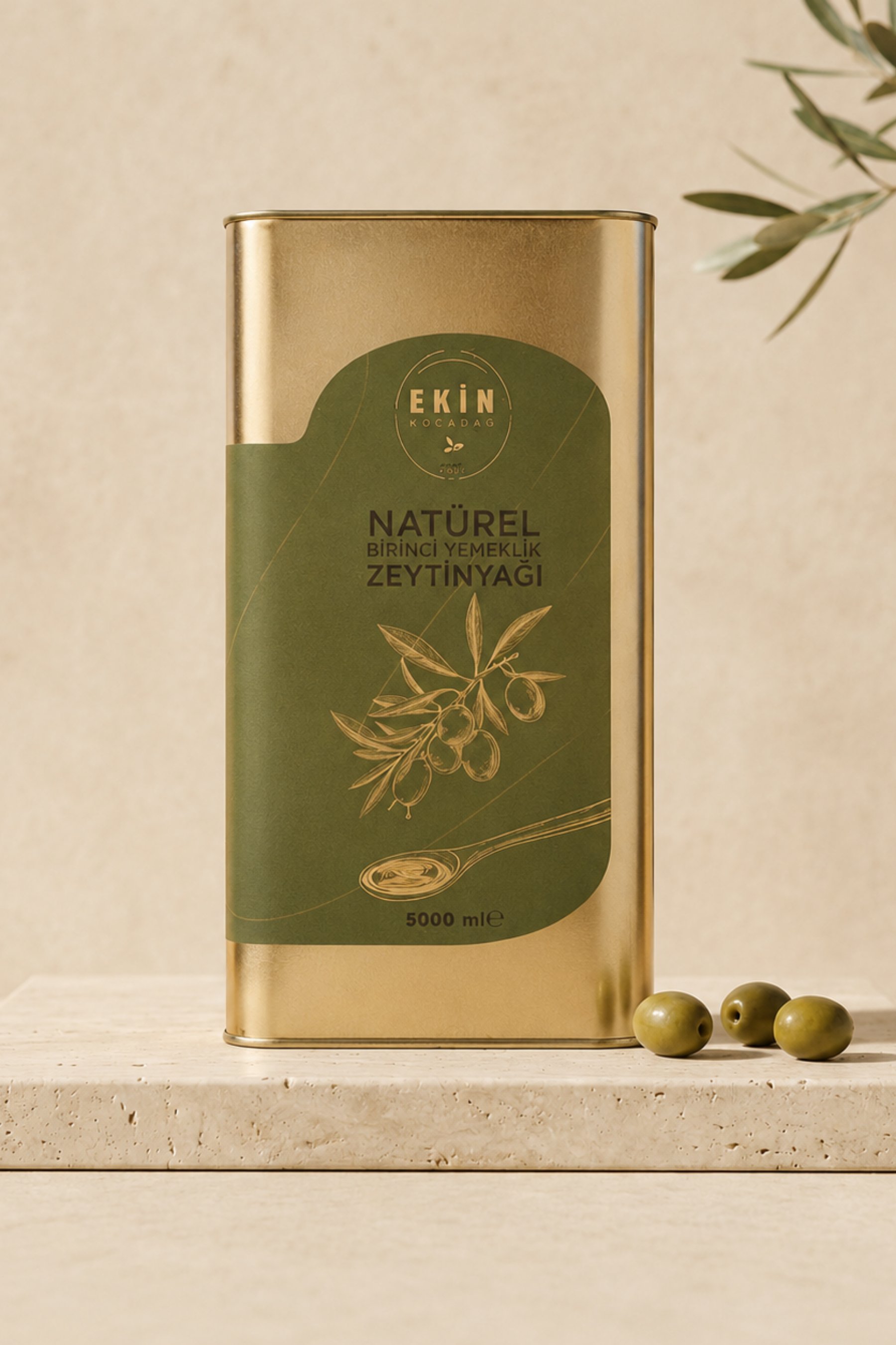  Natürel Birinci Yemeklik Zeytinyağı 5 lt. Teneke