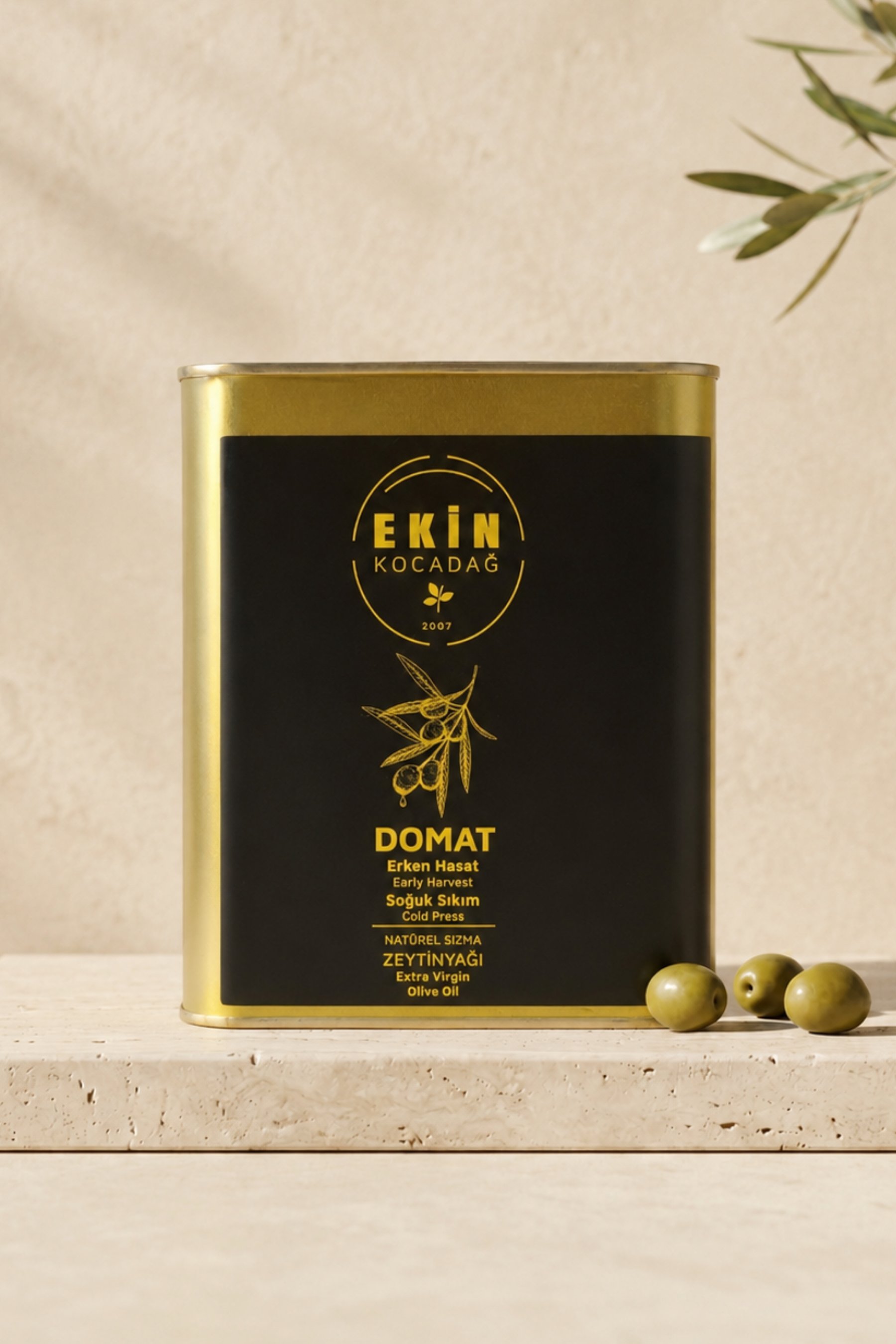Domat Soğuk Sıkım Erken Hasat Zeytinyağı 2lt