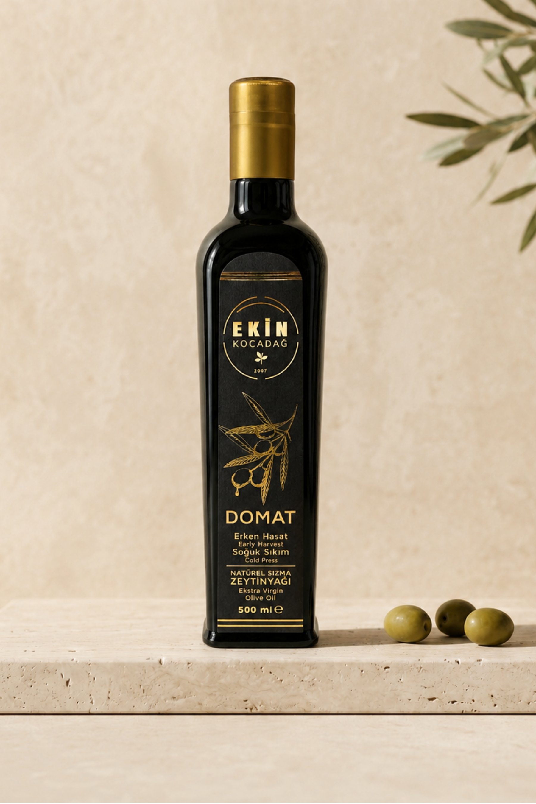 Domat Soğuk Sıkım Erken Hasat Zeytinyağı 500ml