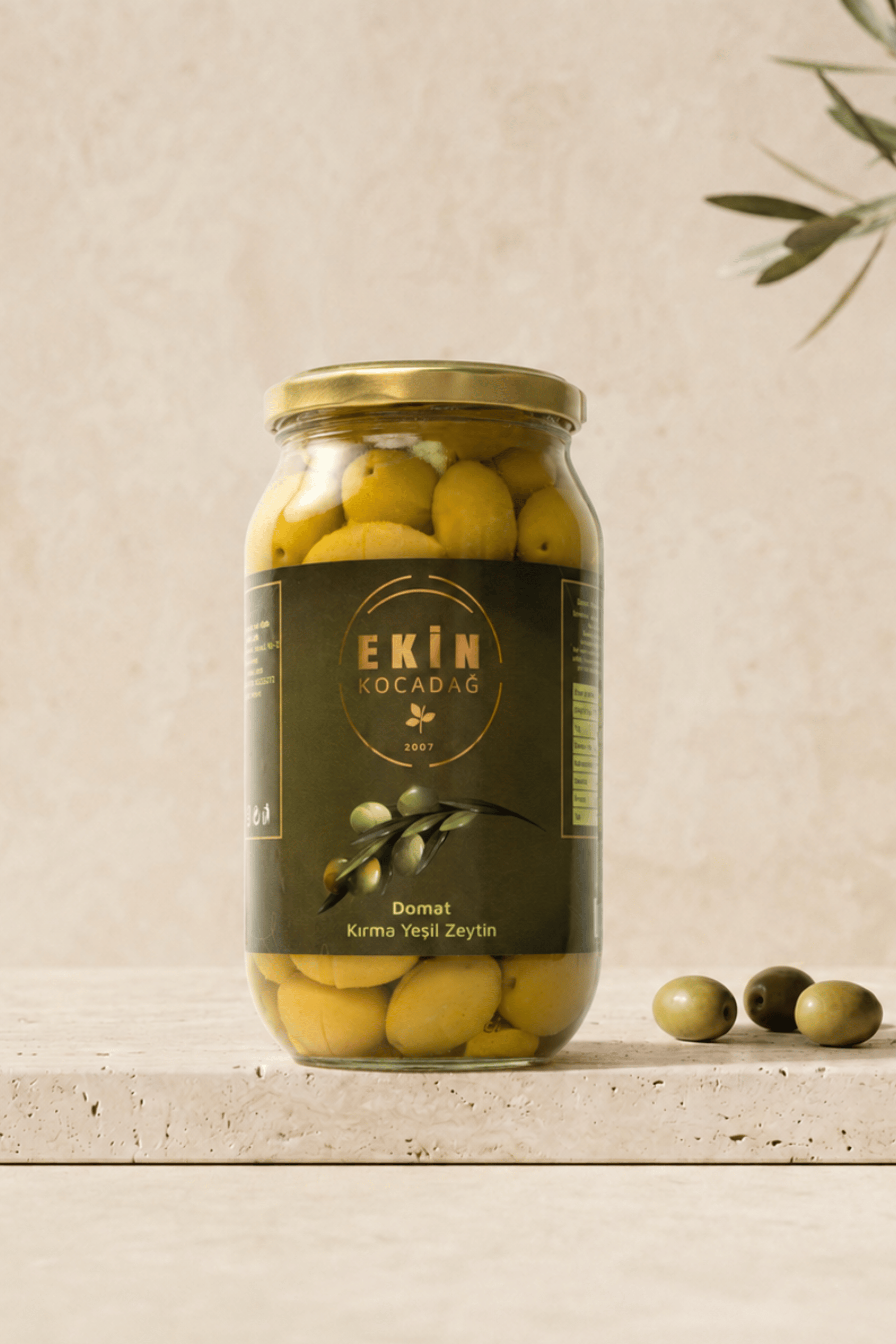 Domat Yeşil Kırma Zeytin 650gr