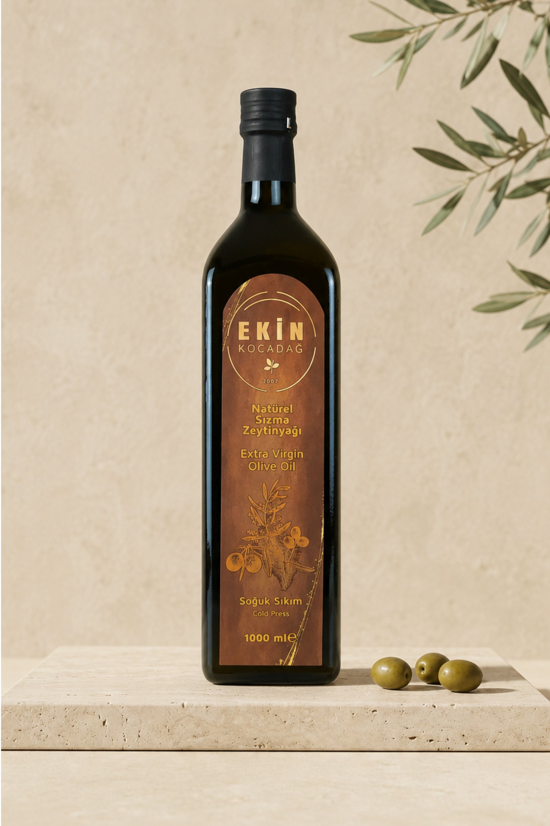 Edremit Olgun Hasat Soğuk Sıkım Naturel Sızma Zeytinyağı 1lt