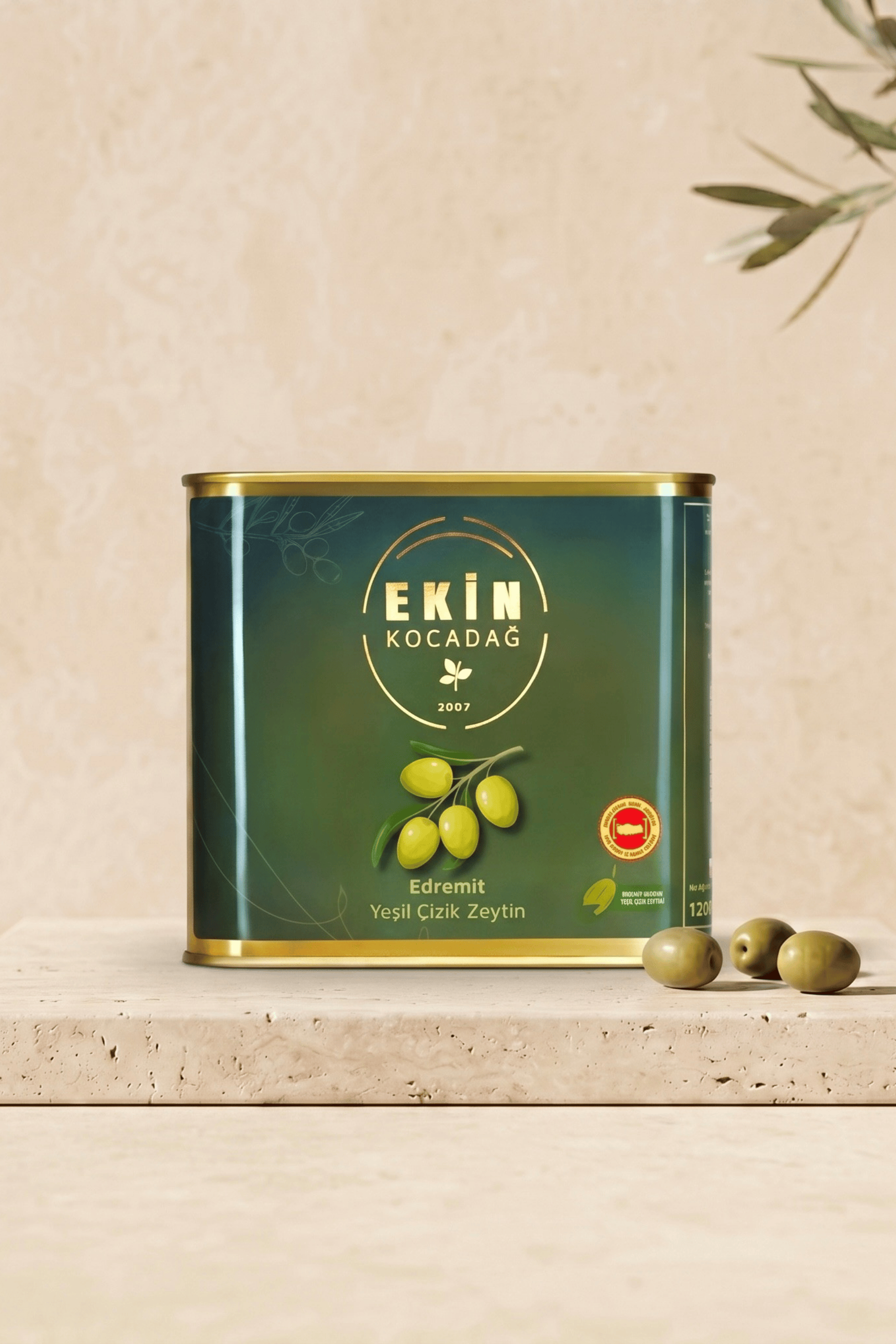 Edremit Yeşil Çizik Zeytin 1.2 Kg
