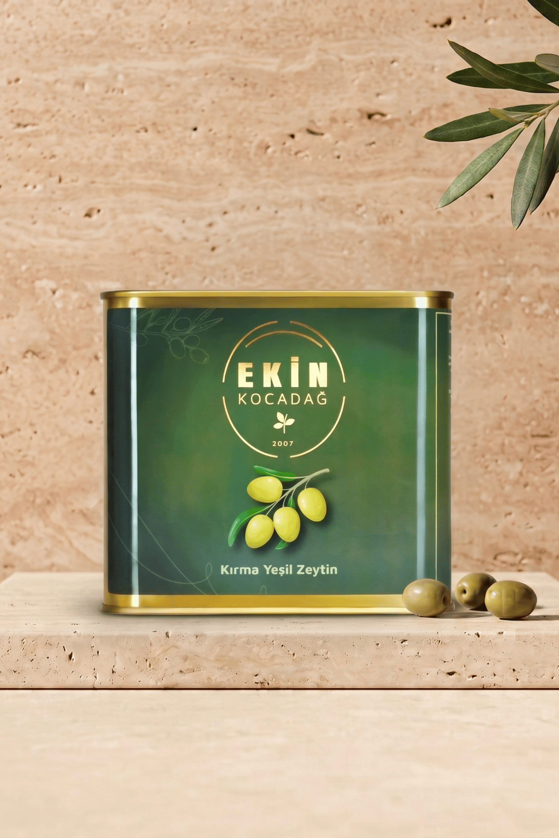 Edremit Yeşil Kırma Zeytin 1.2 Kg