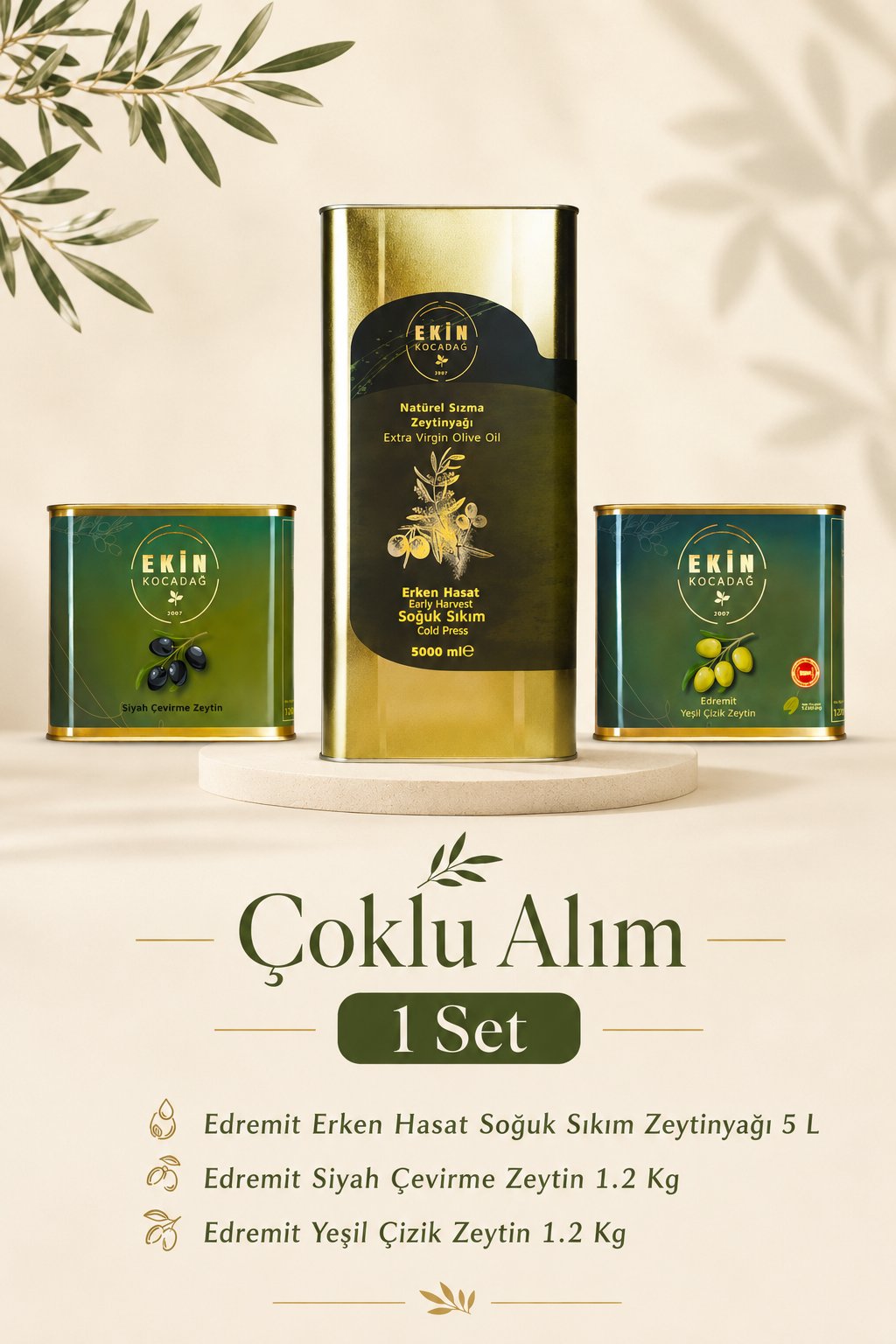 Edremit Zeytinyağı ve Zeytin Paketi