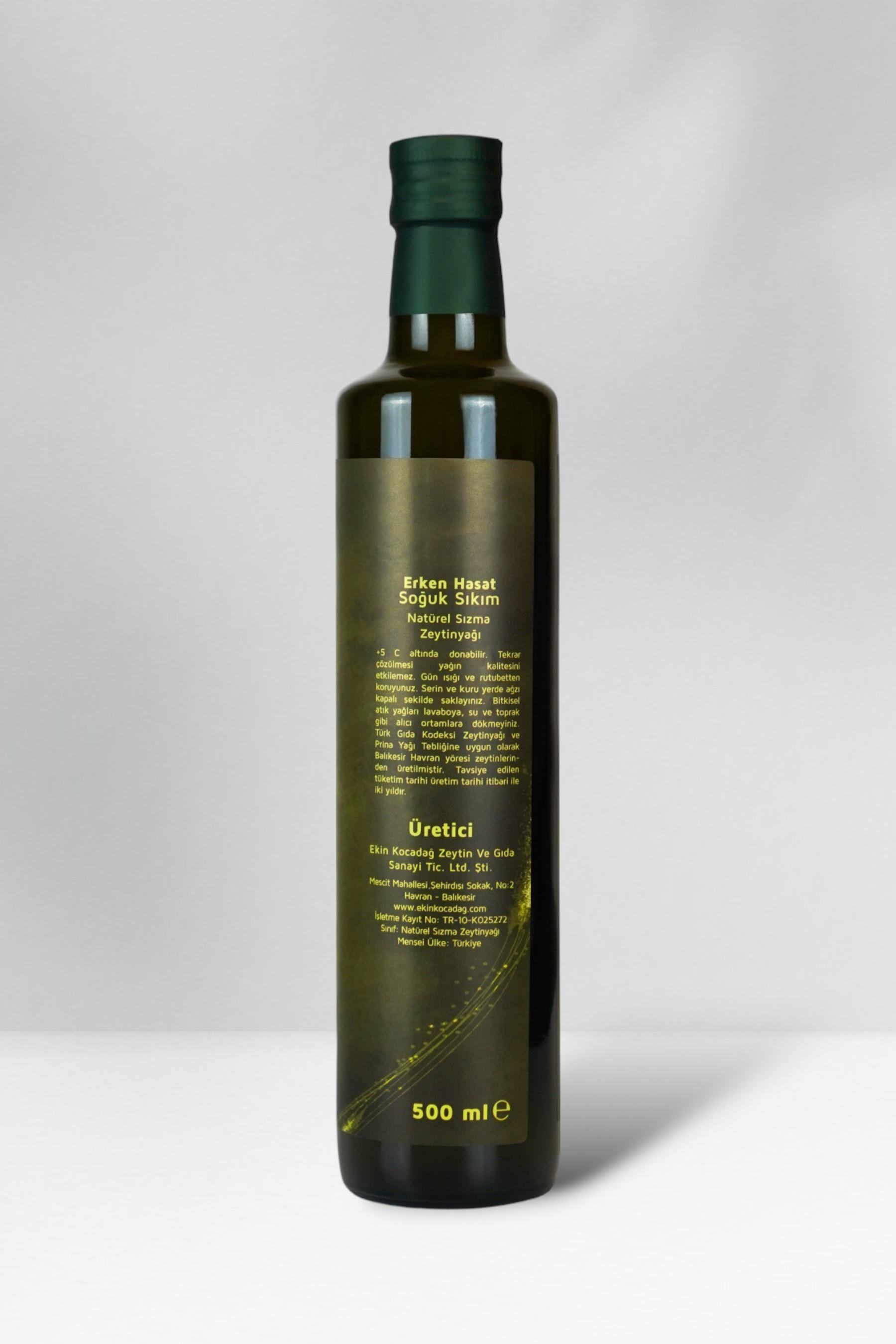 Erken Hasat Soğuk Sıkım Naturel Sızma Zeytinyağı 500ml