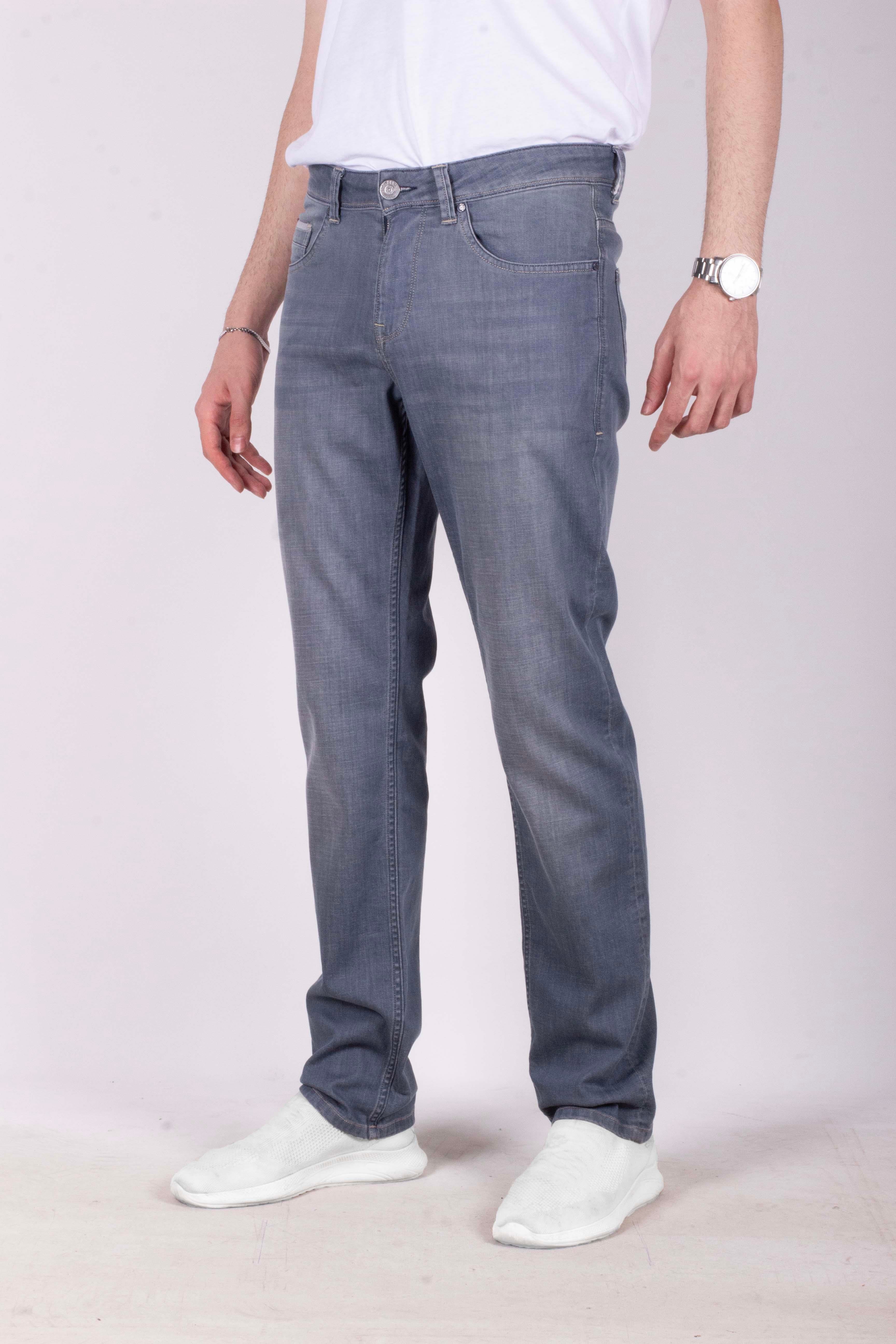 Erkek Kot Pantolon Slim Fit Gri Düz Paça 5 Cepli Jean NCS JEANS 2255 6138