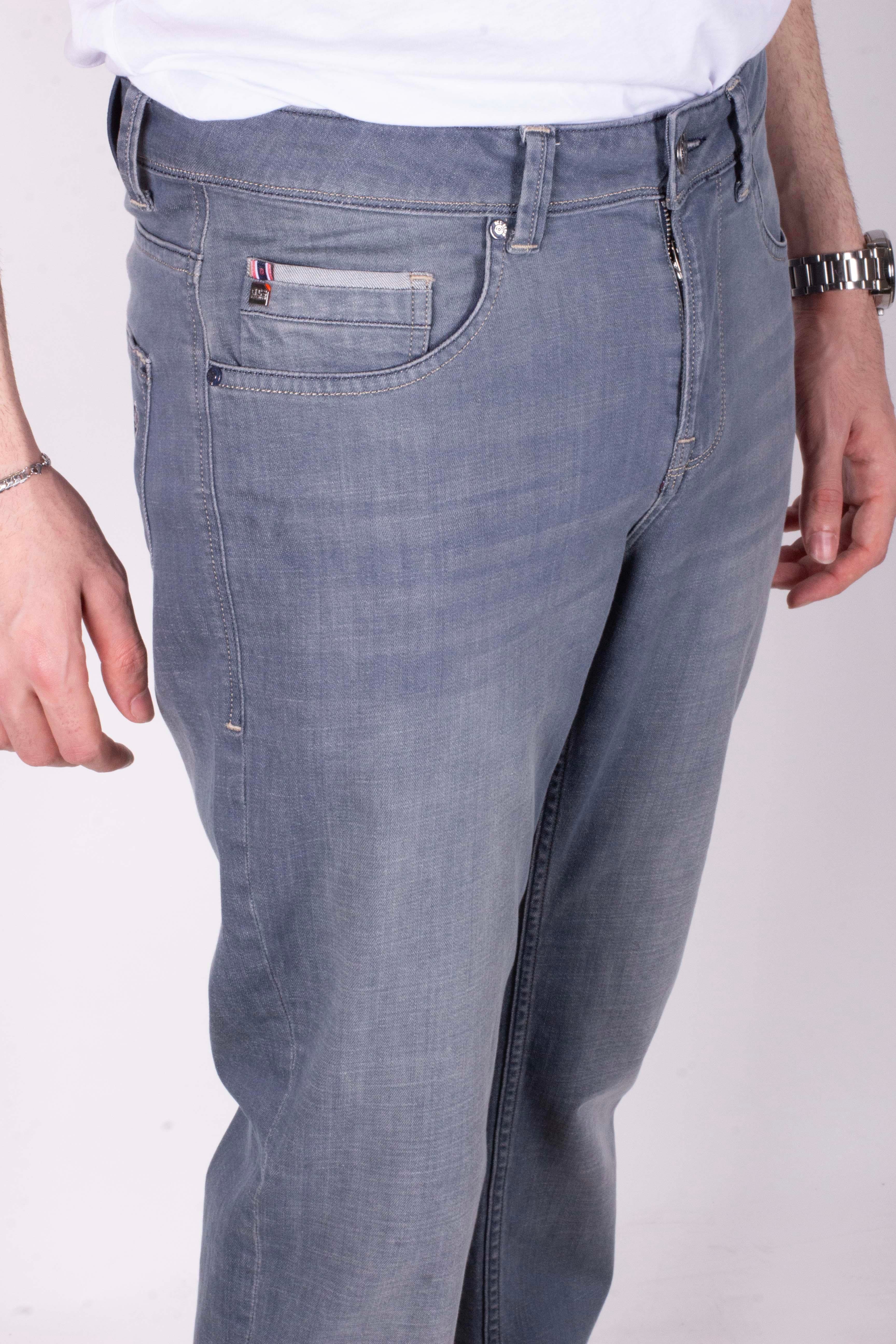 Erkek Kot Pantolon Slim Fit Gri Düz Paça 5 Cepli Jean NCS JEANS 2255 6138