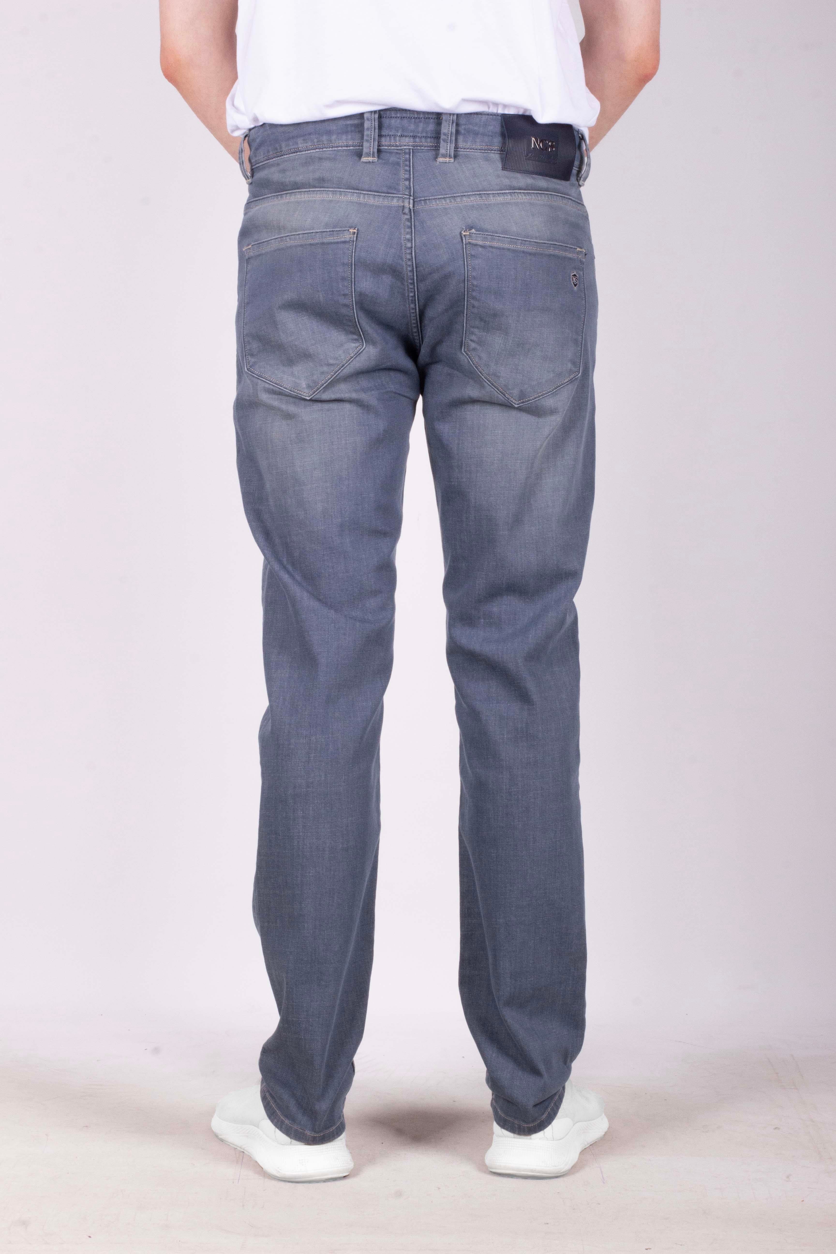 Erkek Kot Pantolon Slim Fit Gri Düz Paça 5 Cepli Jean NCS JEANS 2255 6138