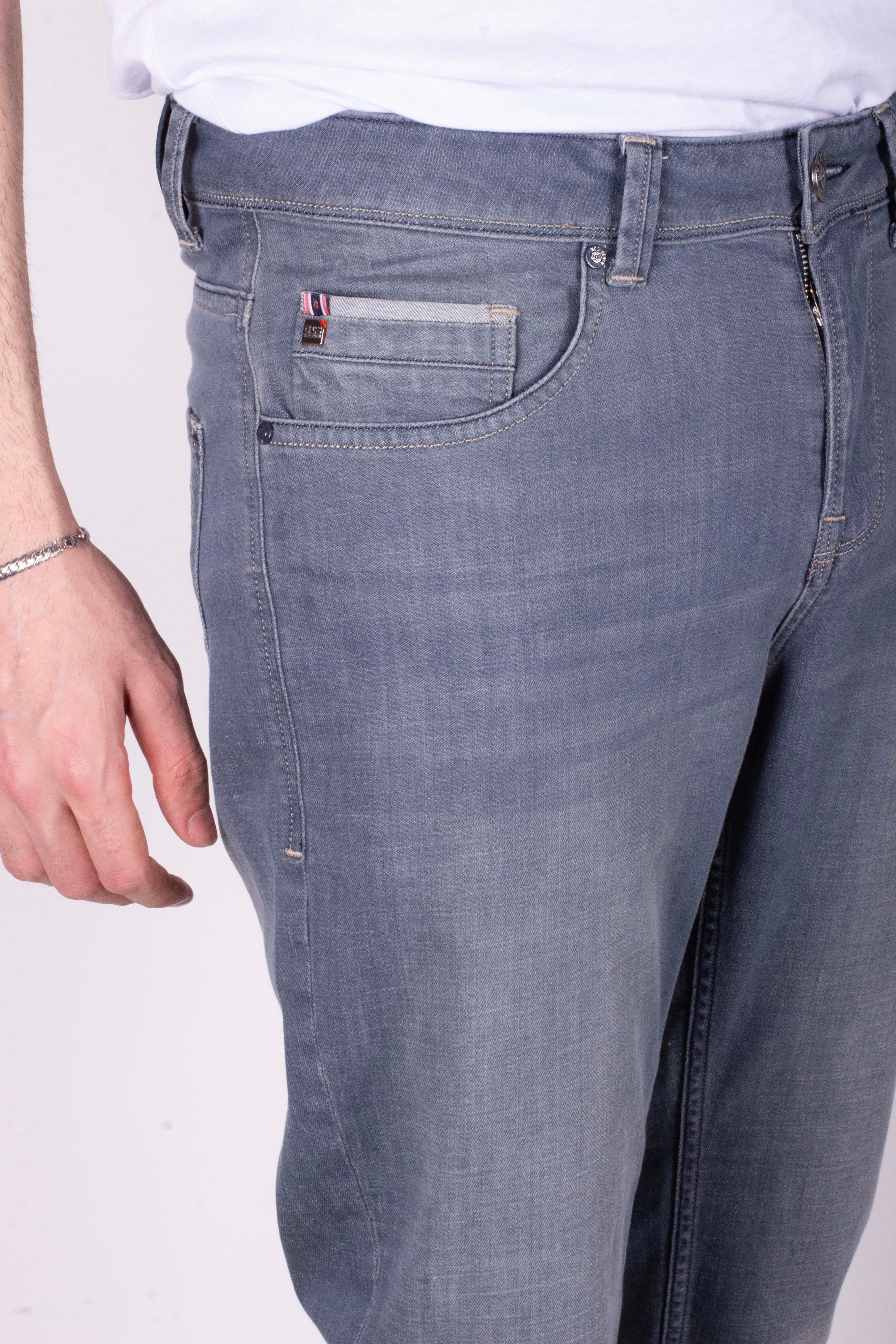 Erkek Kot Pantolon Slim Fit Gri Düz Paça 5 Cepli Jean NCS JEANS 2255 6138