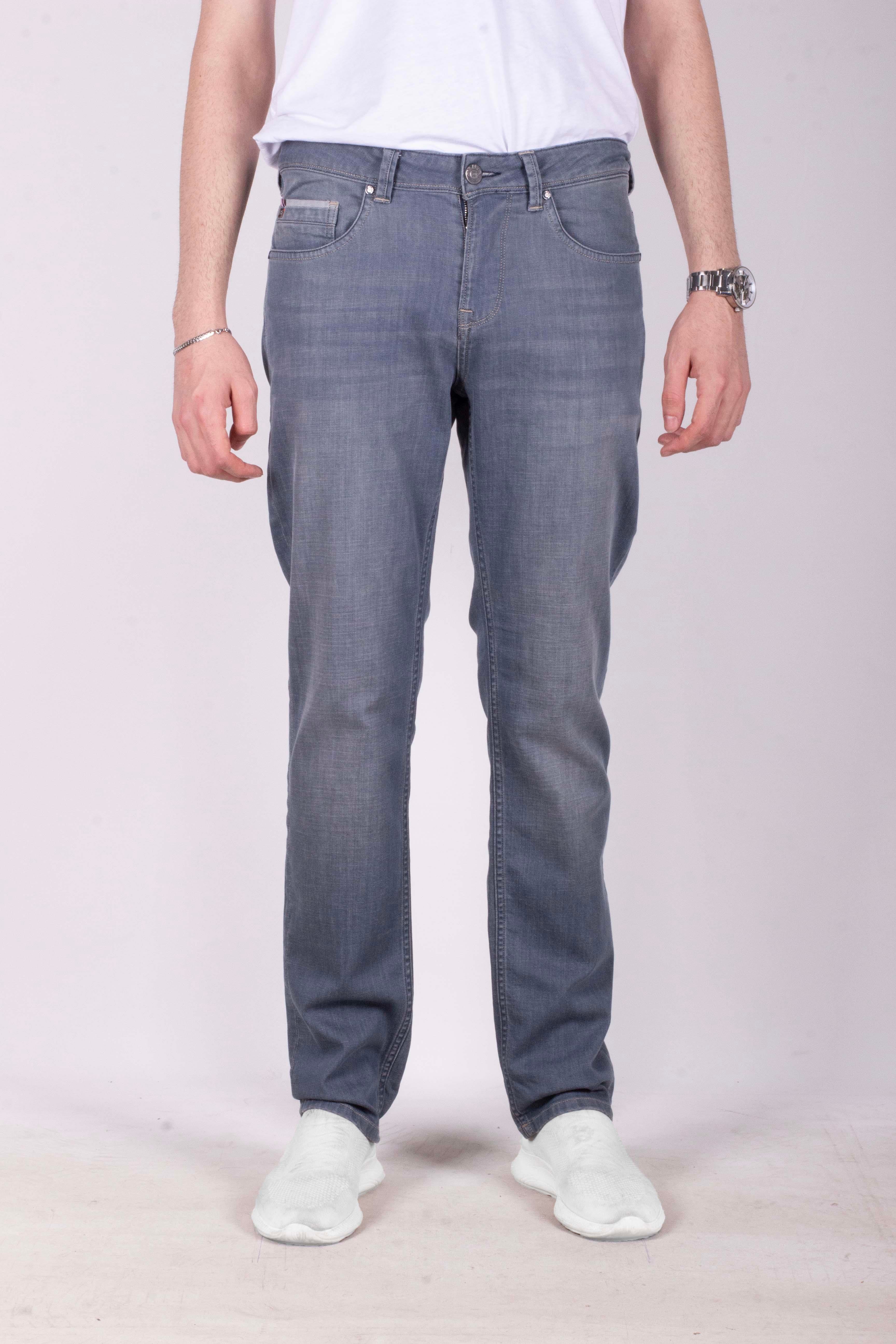Erkek Kot Pantolon Slim Fit Gri Düz Paça 5 Cepli Jean NCS JEANS 2255 6138