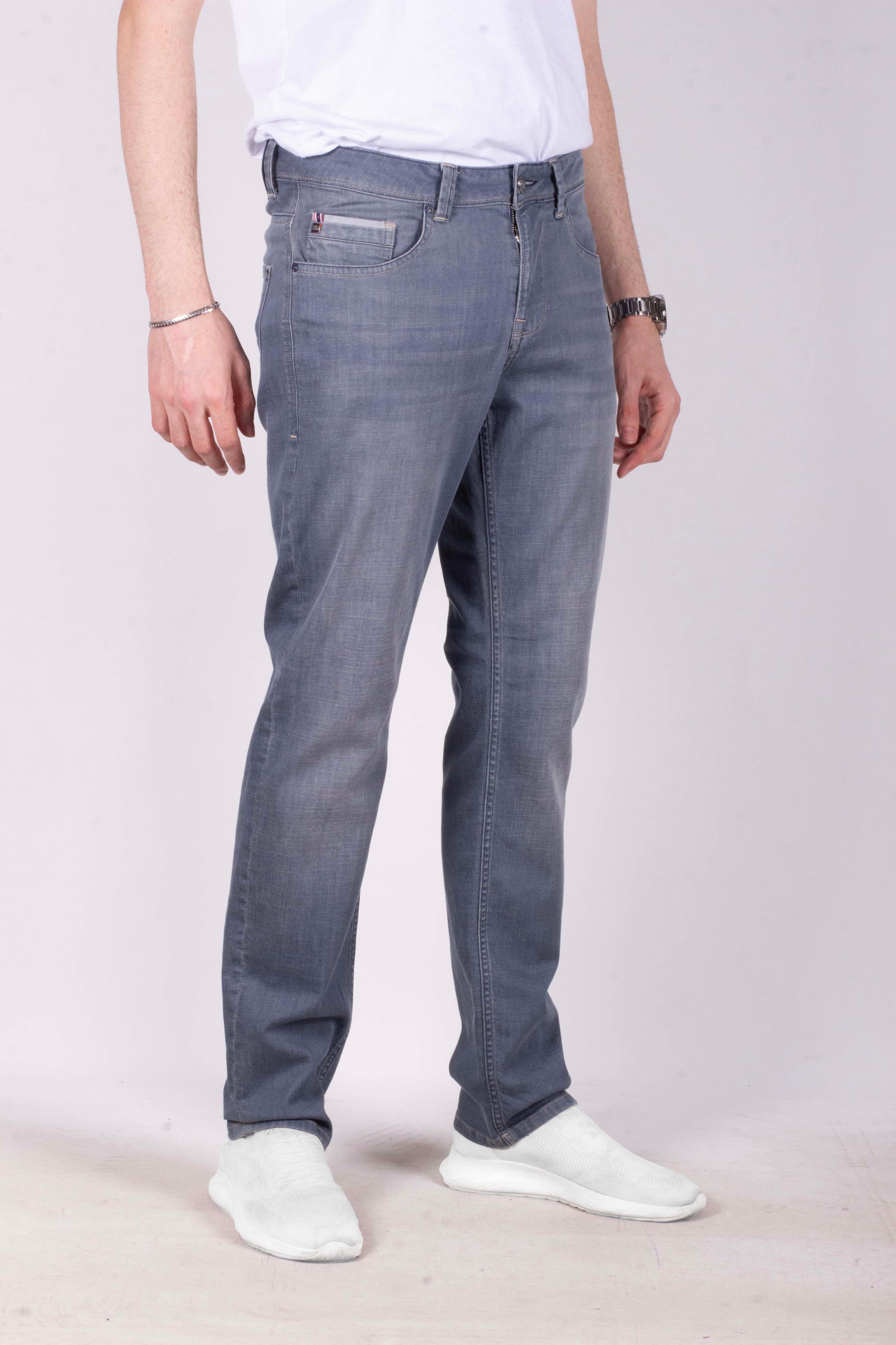 Erkek Kot Pantolon Slim Fit Gri Düz Paça 5 Cepli Jean NCS JEANS 2255 6138