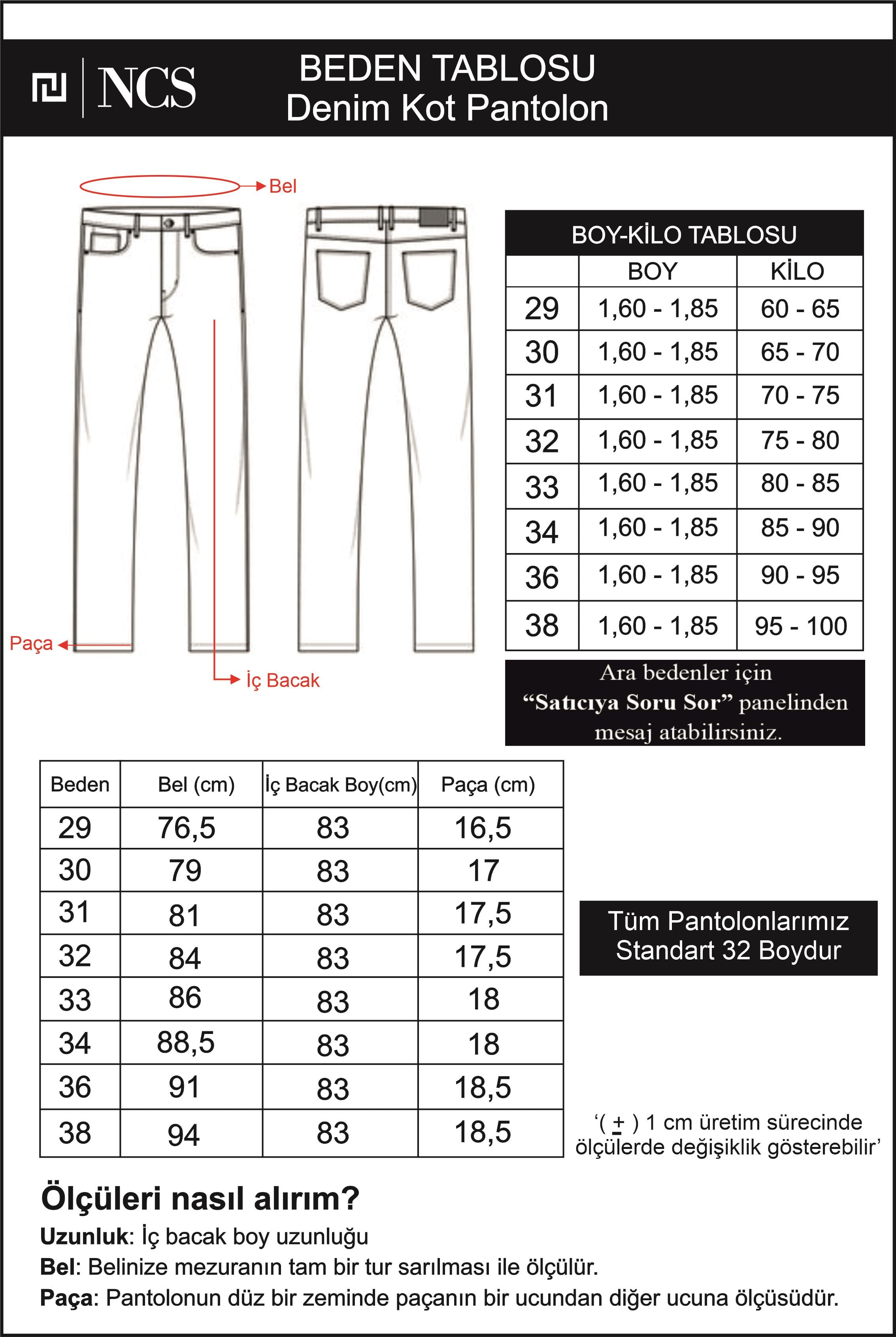 Erkek Kot Pantolon Slim Fit Kahve Düz Paça 5 Cepli Jean NCS JEANS 2236 6120