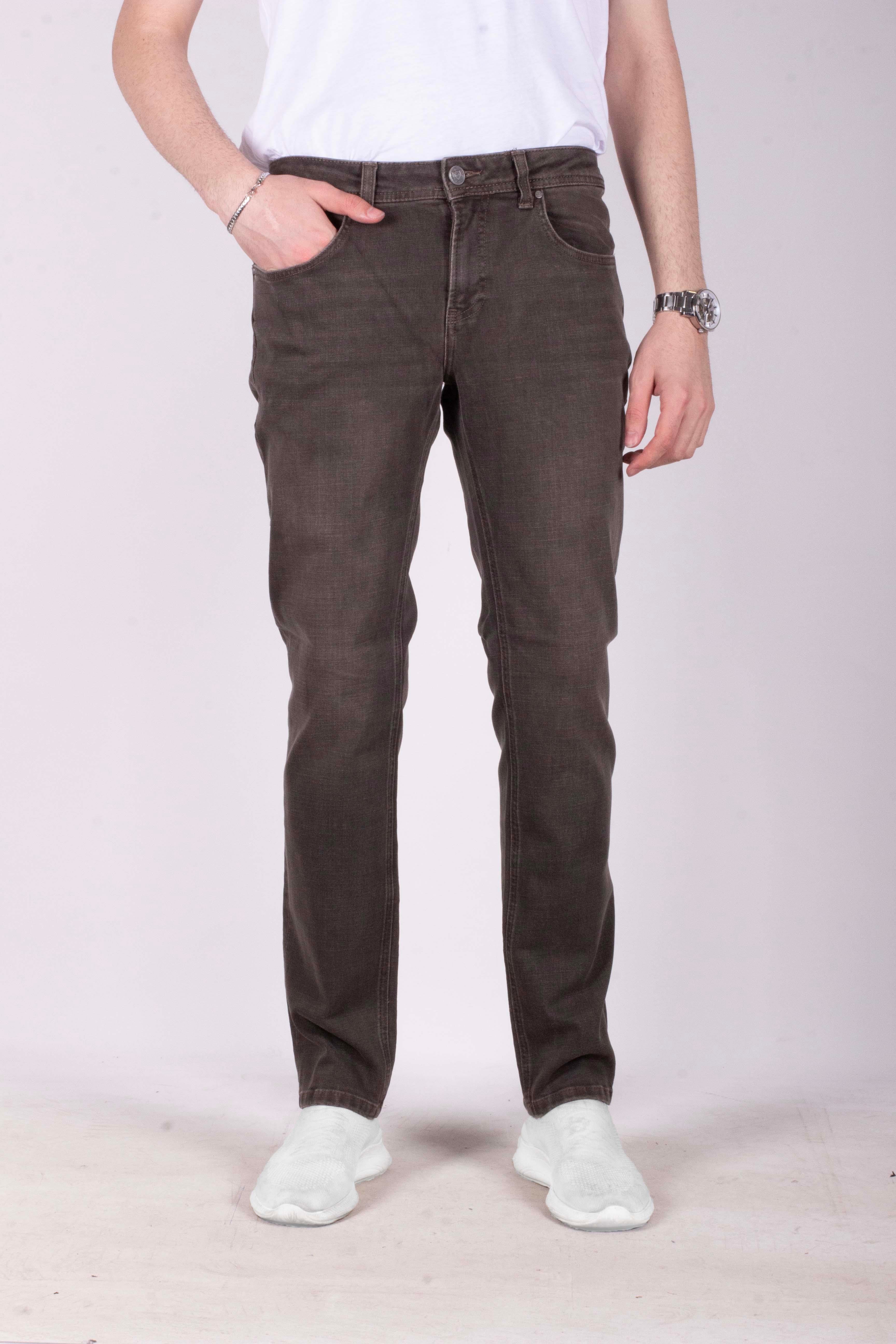 Erkek Kot Pantolon Slim Fit Kahve Düz Paça 5 Cepli Jean NCS JEANS 2236 6120