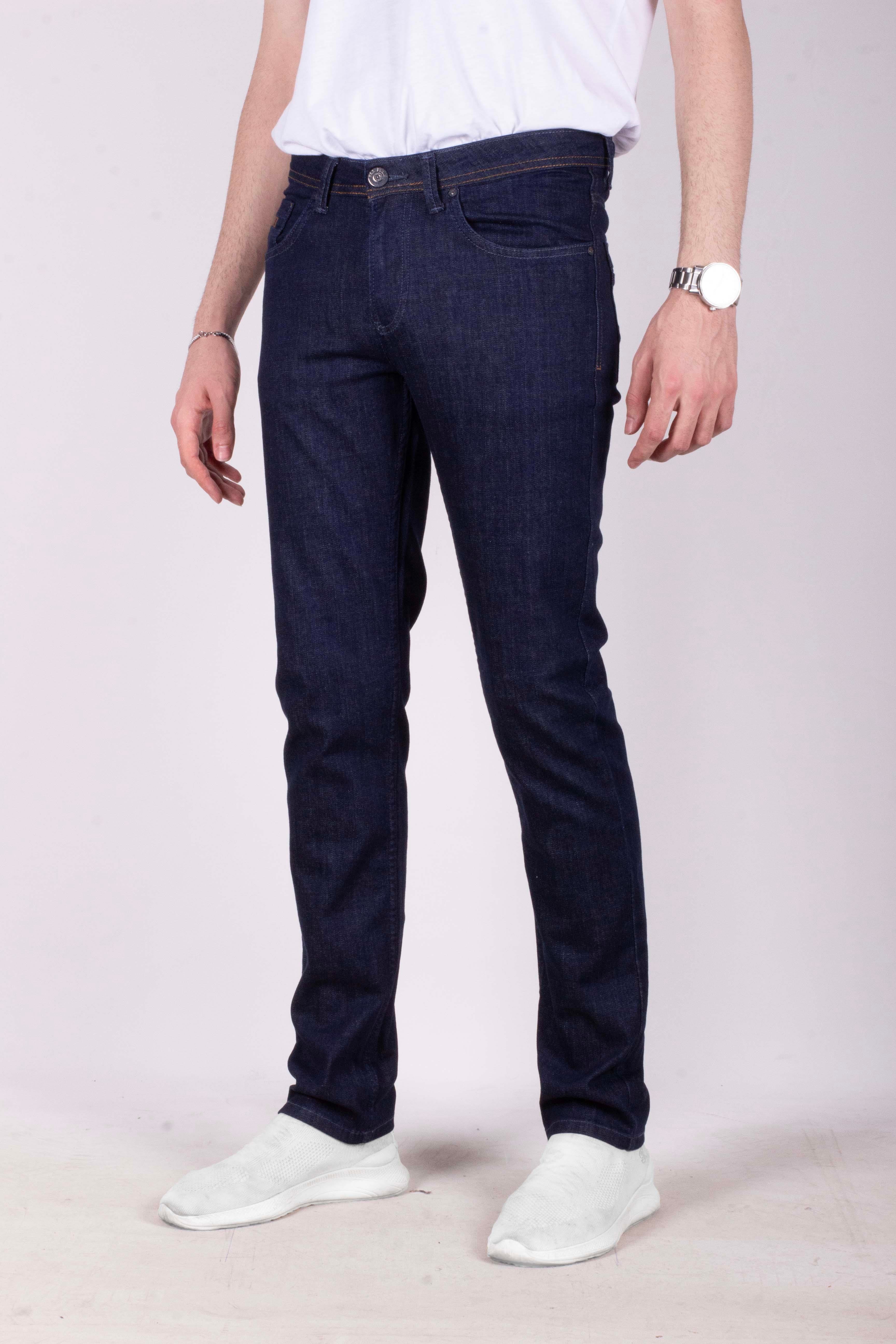Erkek Kot Pantolon Slim Fit Koyu Mavi Düz Paça 5 Cepli Jean NCS JEANS 2248 6140
