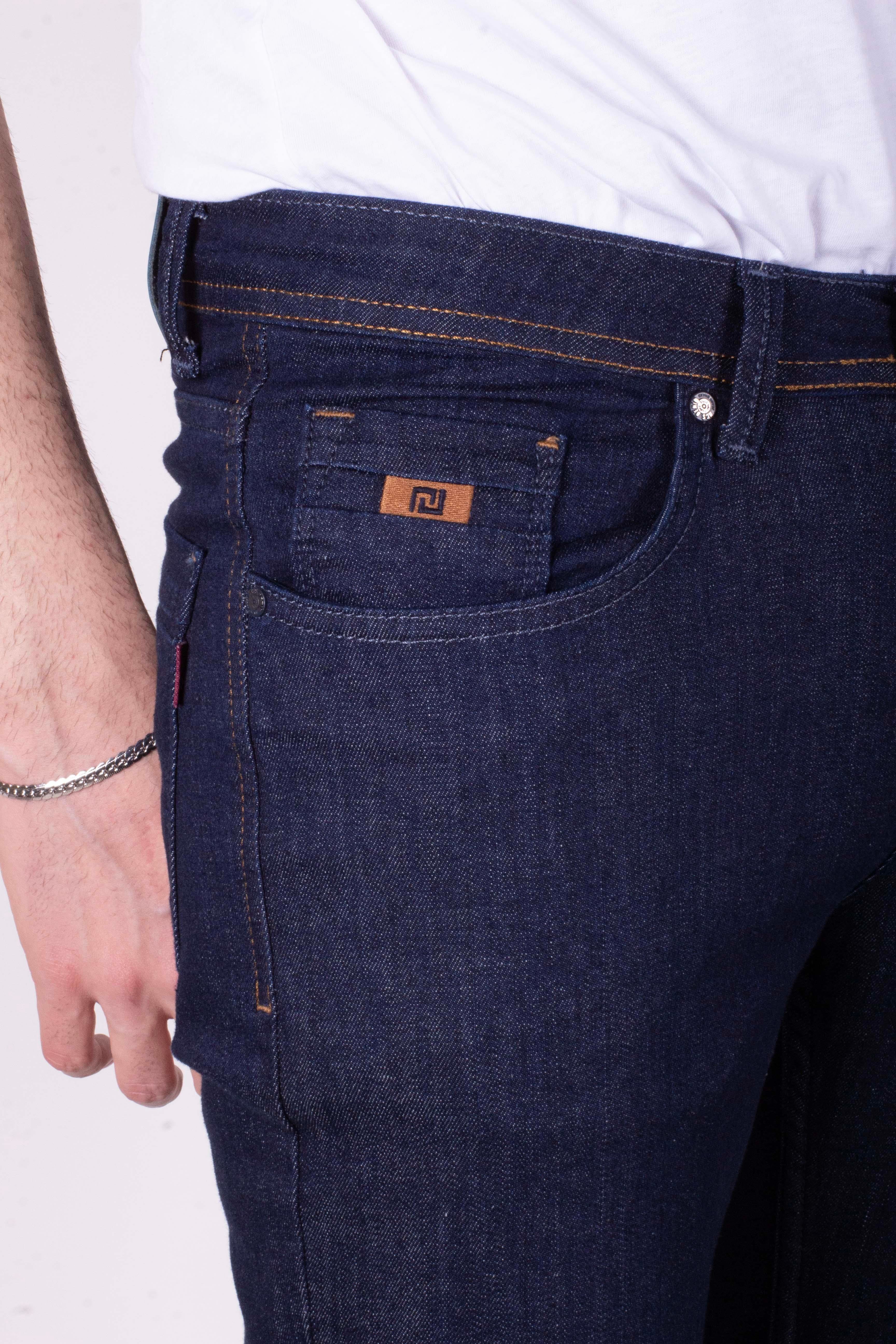 Erkek Kot Pantolon Slim Fit Koyu Mavi Düz Paça 5 Cepli Jean NCS JEANS 2248 6140