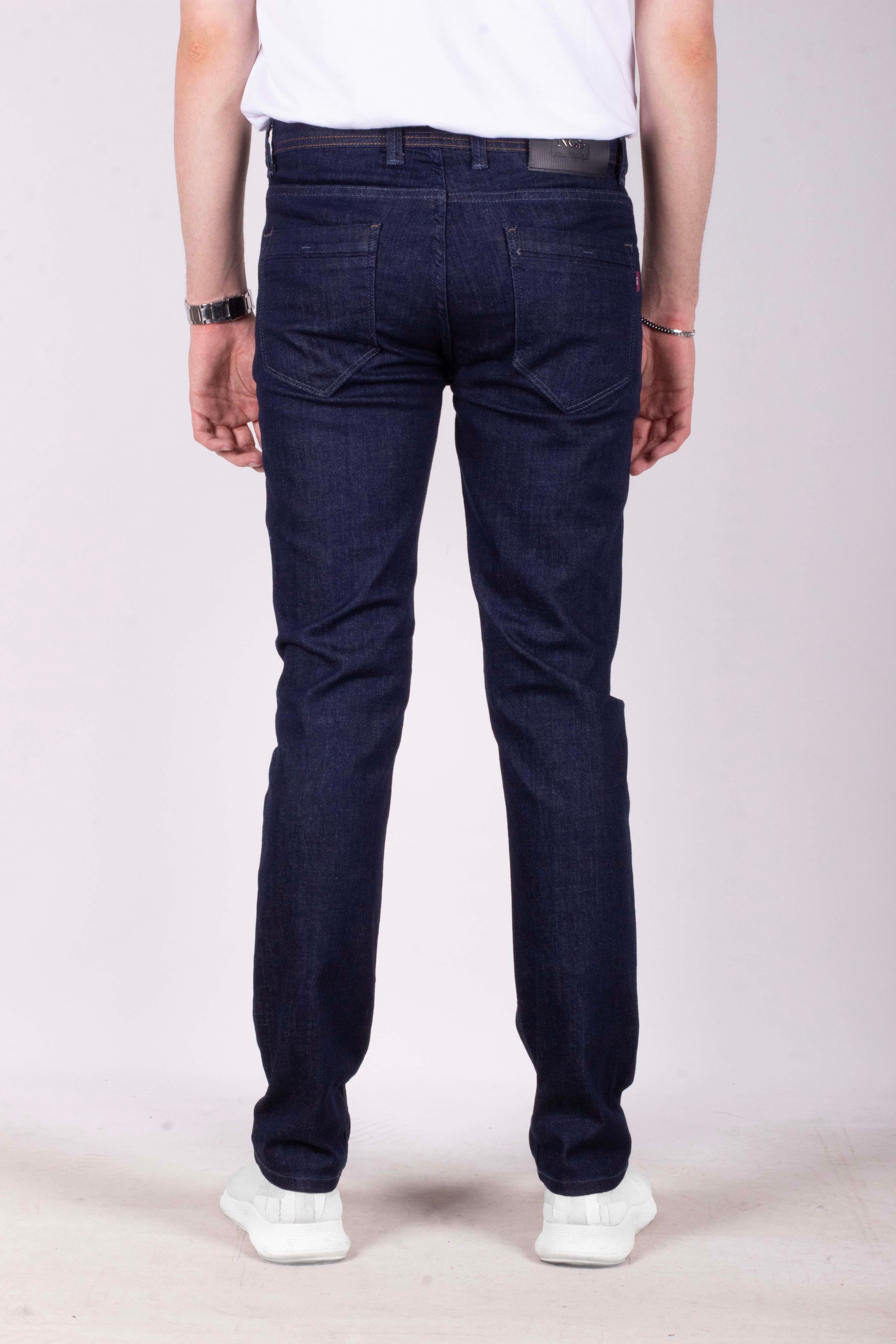 Erkek Kot Pantolon Slim Fit Koyu Mavi Düz Paça 5 Cepli Jean NCS JEANS 2248 6140