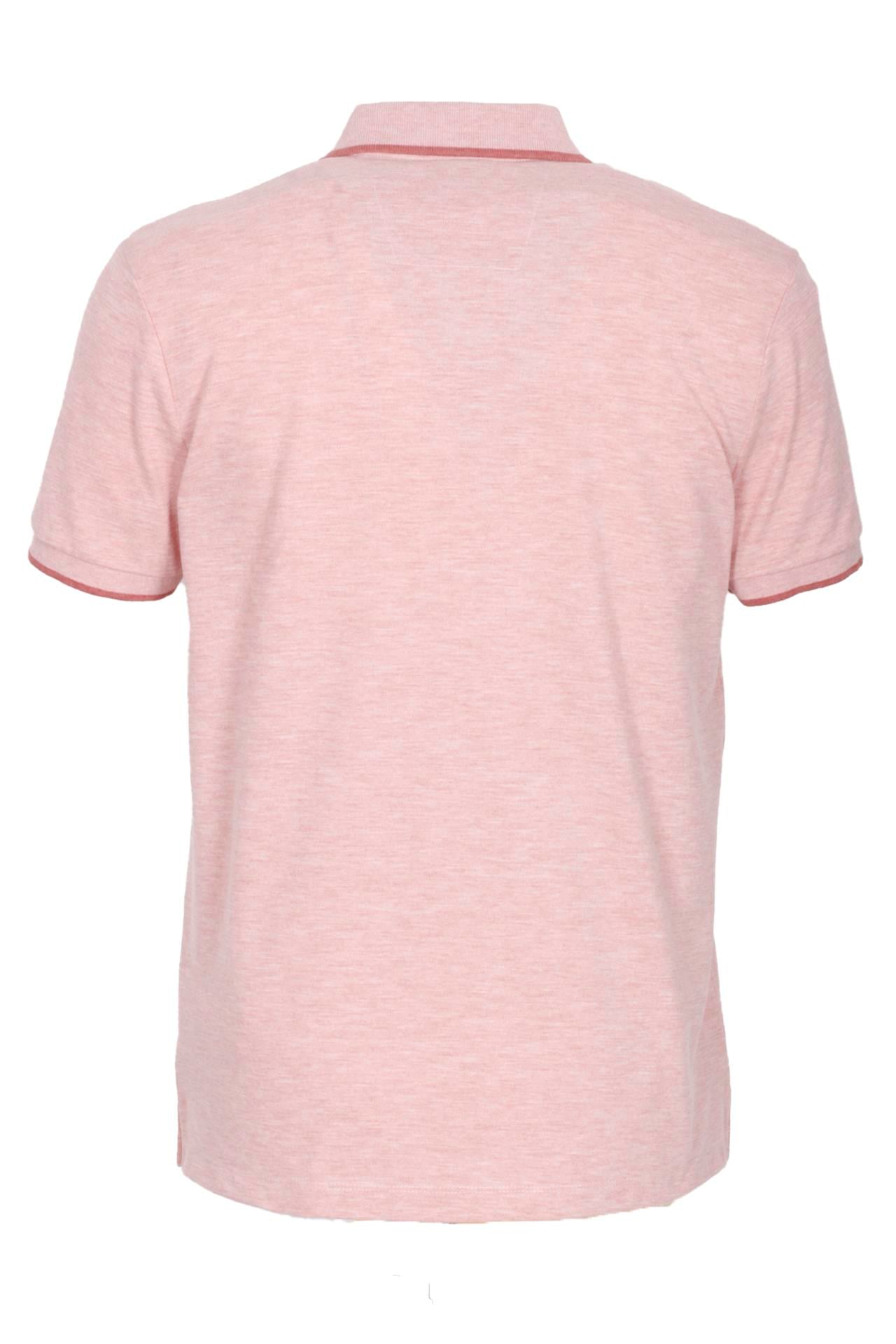 Erkek Polo Yaka Tişört Nar Çiçeği %100 Pamuk Slim Fit Ribanalı Kol T-shirt NCS JEANS 1245