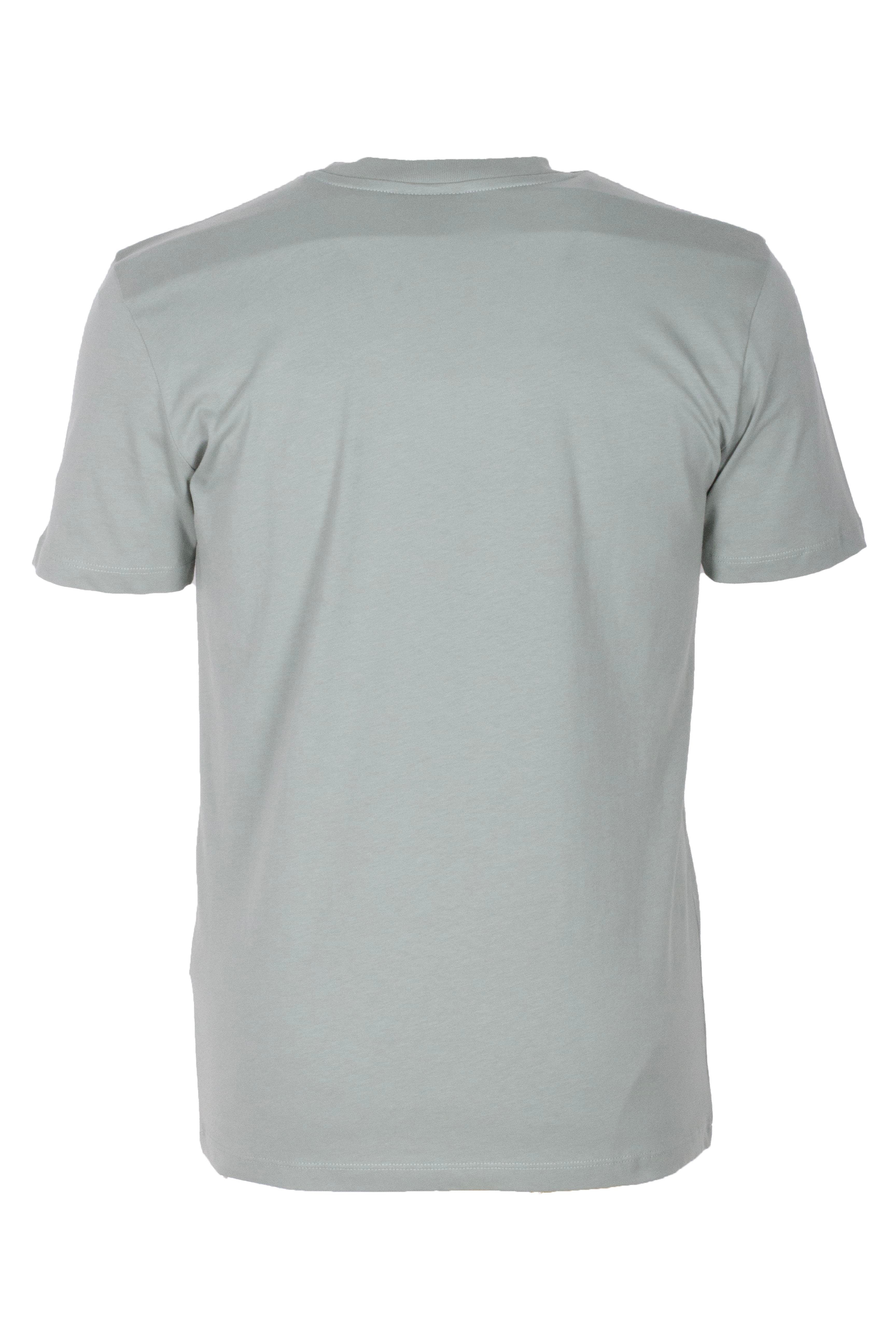 Erkek Tişört Bisiklet Yaka Açık Yeşil Slim Fit Baskılı T-shirt NCS JEANS 1295