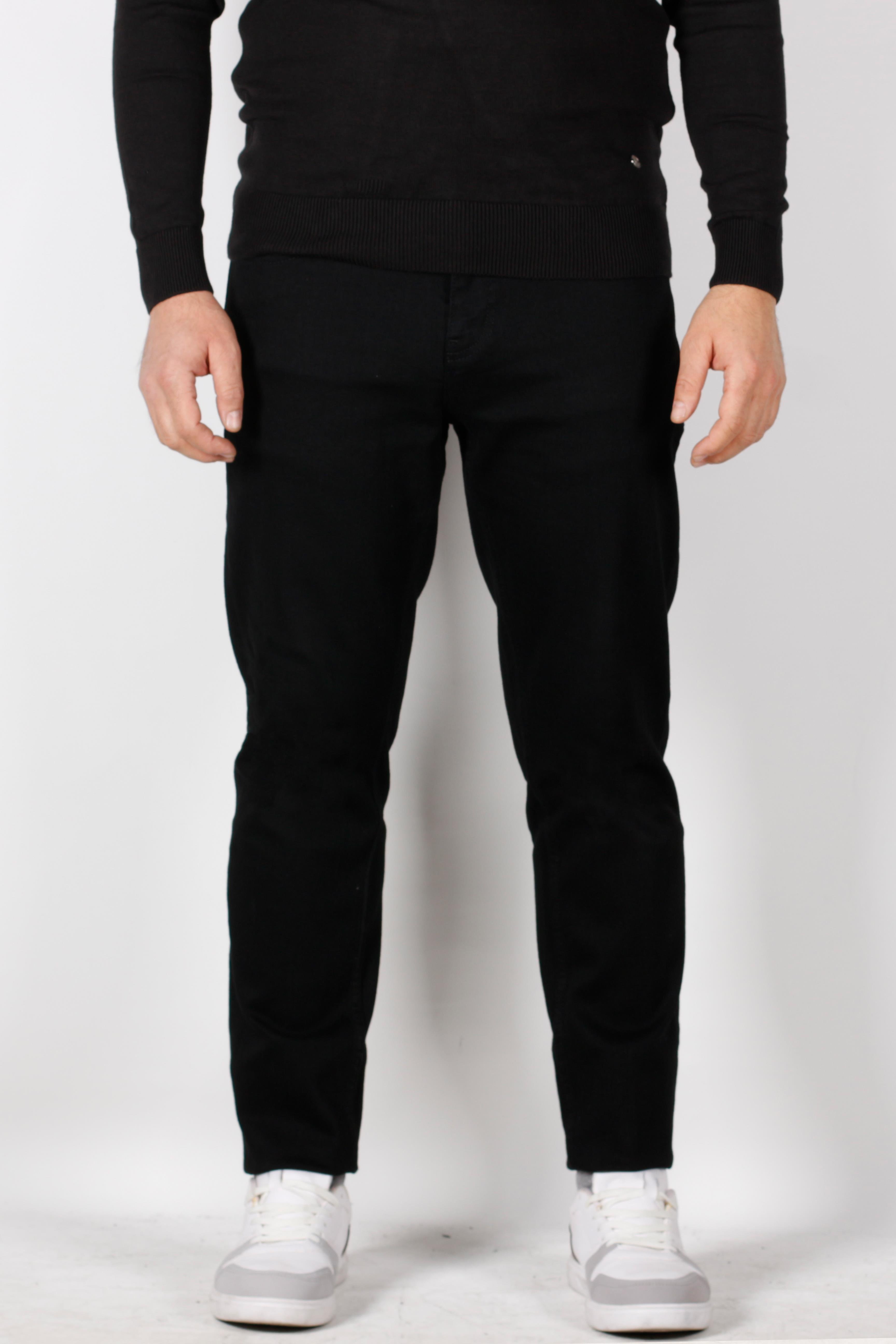 NCS JEANSErkek Kot Pantolon Slim Fit Dar Kesim 5 Cepli Siyah 6144 UL6144UL