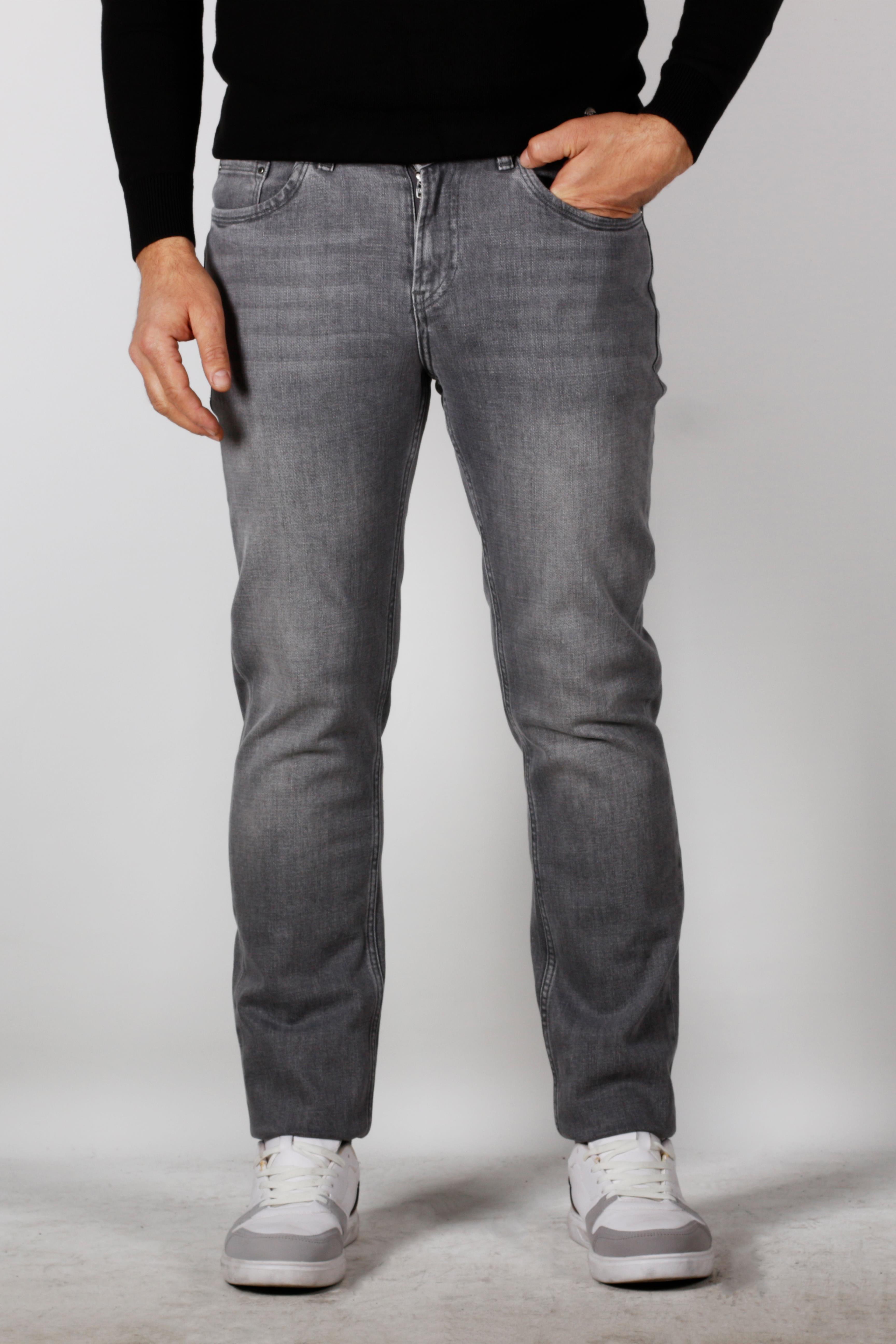 NCS JEANSErkek Kot Pantolon Slim Fit Dar Kesim 5 Cepli Gri 6158 TP6158TP