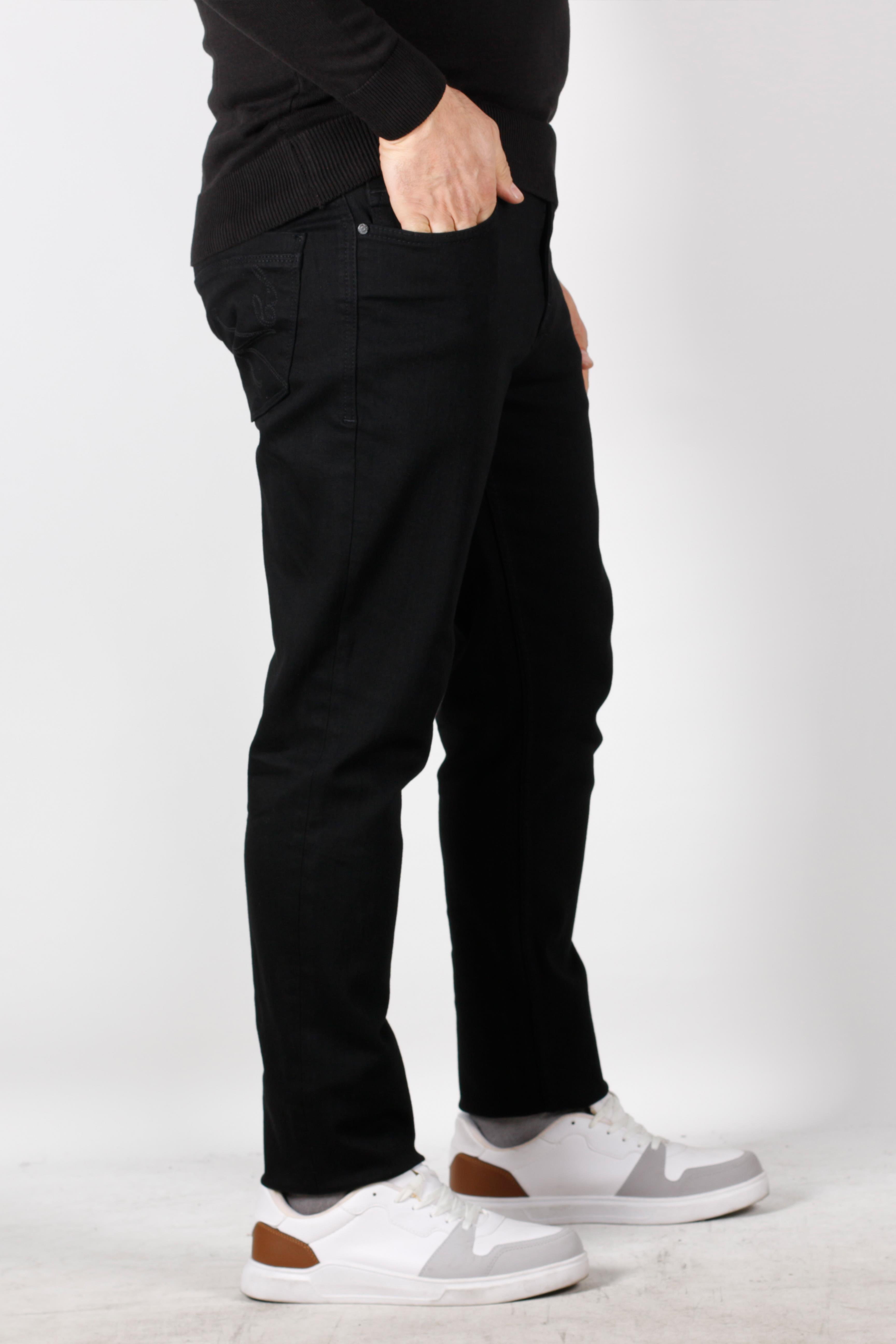NCS JEANSErkek Kot Pantolon Slim Fit Dar Kesim 5 Cepli Siyah 6144 UL6144UL