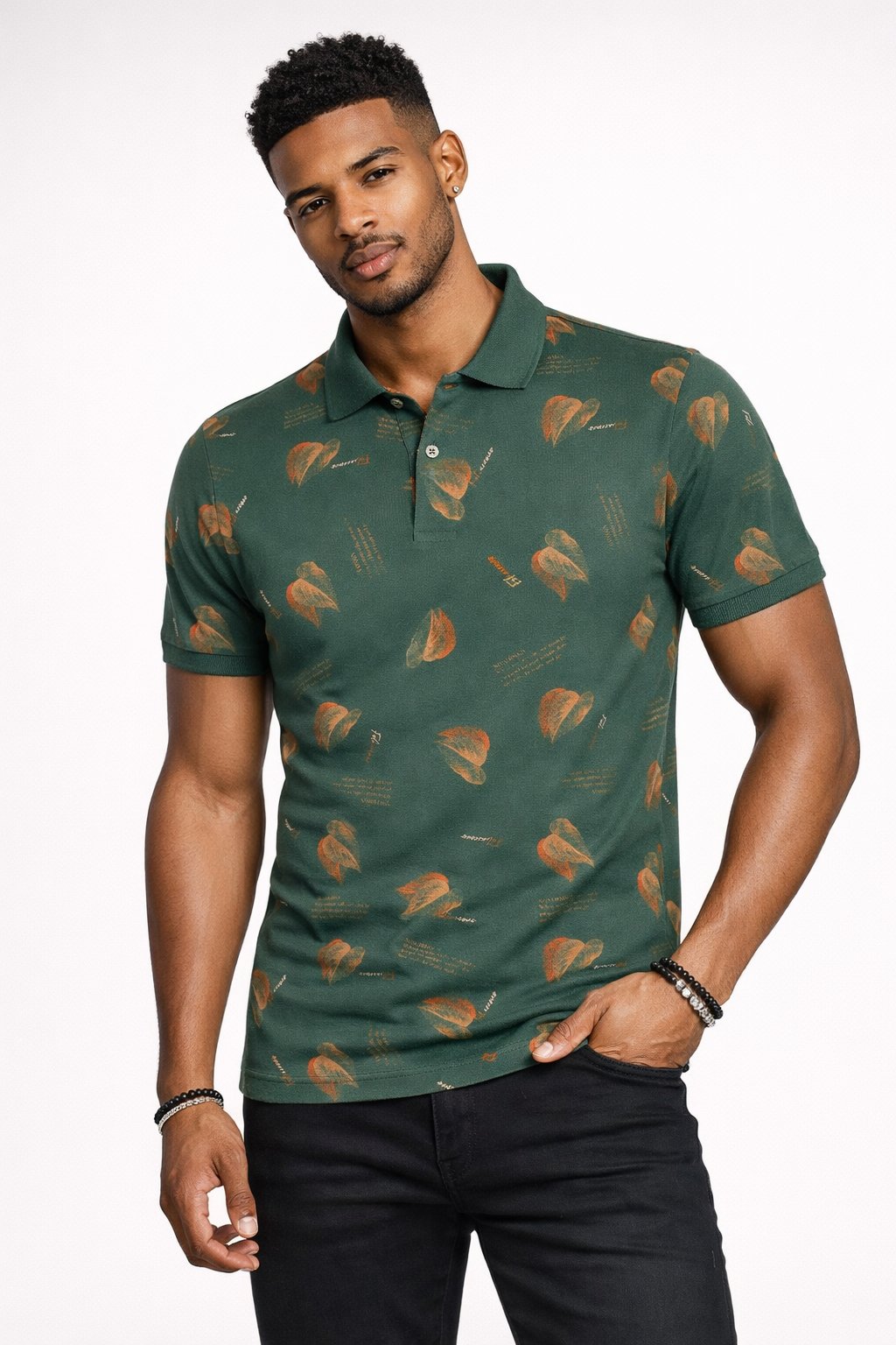 NCS JEANSErkek Neft Slim Fit Polo Yaka Baskılı Tshirt 12021202