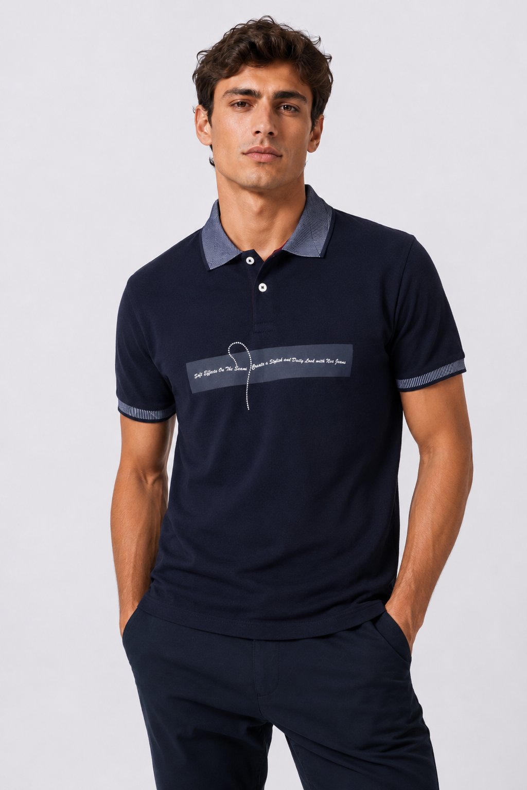 NCS JEANSErkek Polo Yaka Tişört Lacivert1280