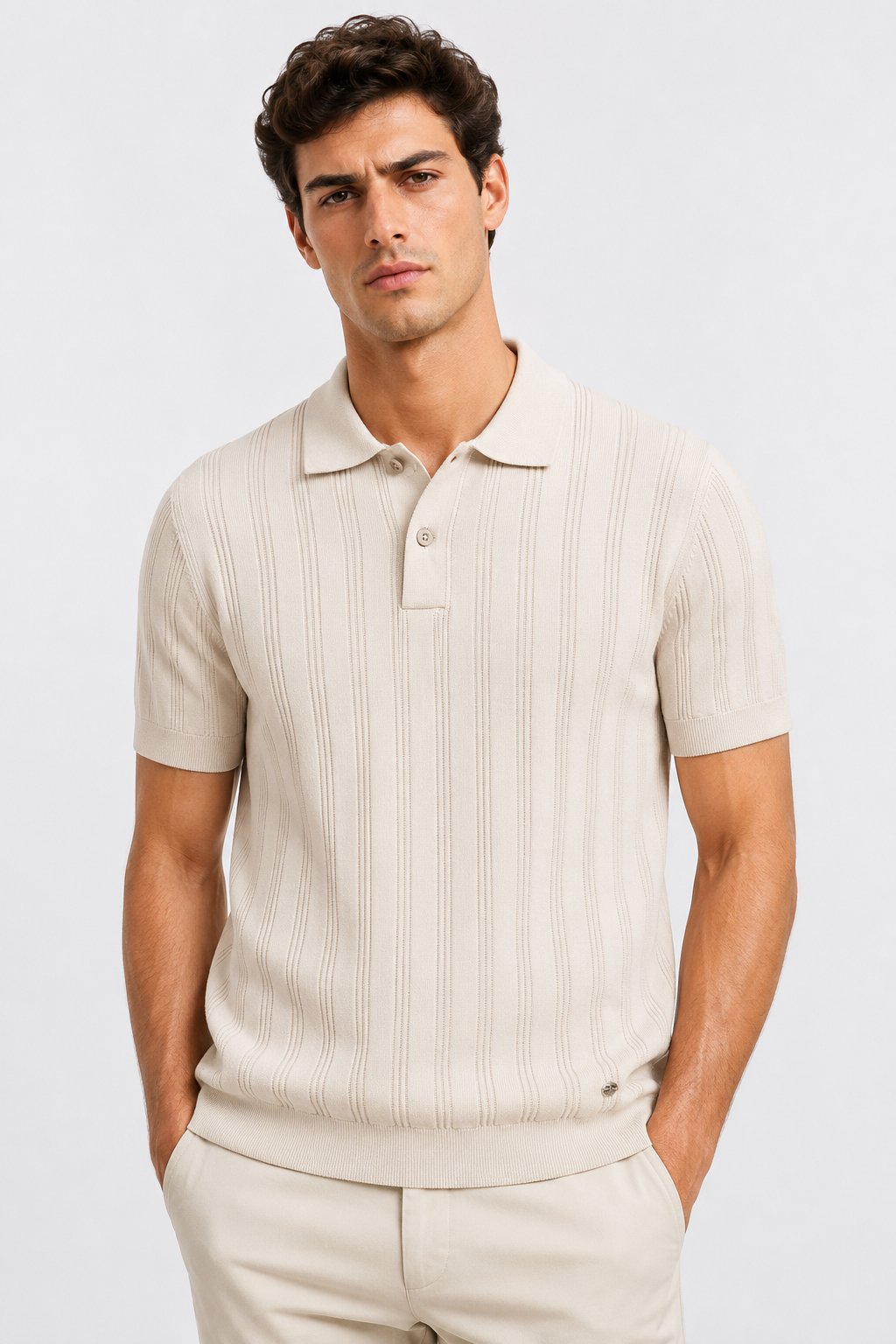 NCS JEANSErkek Polo Yaka Triko Bej1365