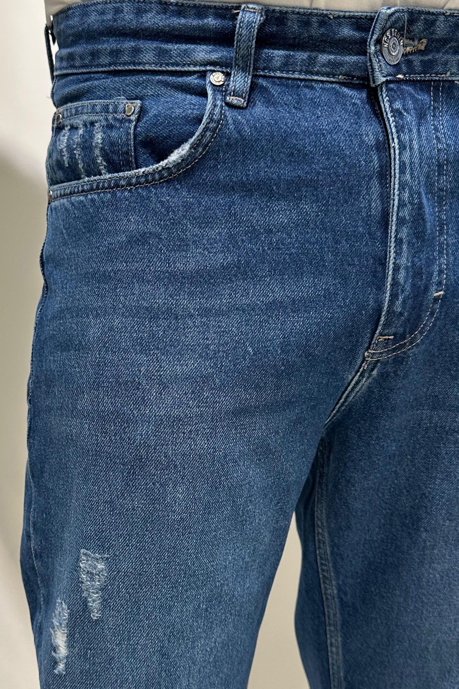NCS JEANSErkek Regular Fit Düz Paça Jean Pantolon D.blue502