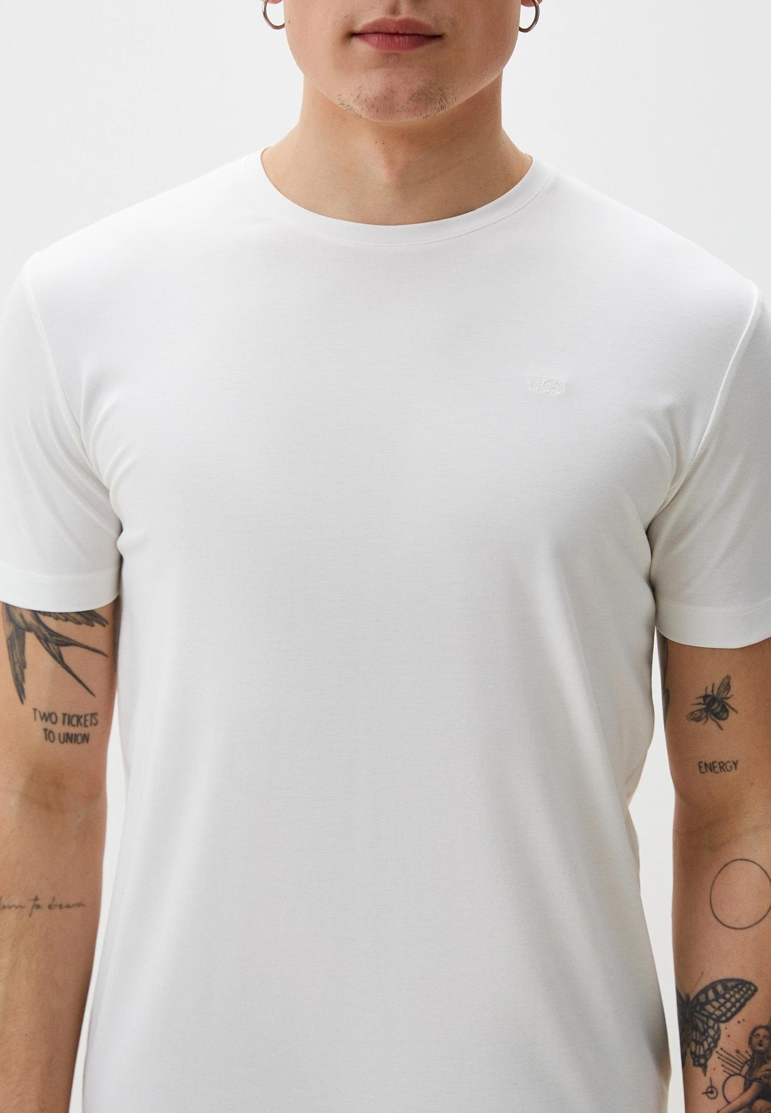NCS JEANSErkek Tişört Bisiklet Yaka Beyaz Slim Fit T-shirt NCS JEANS 12661266