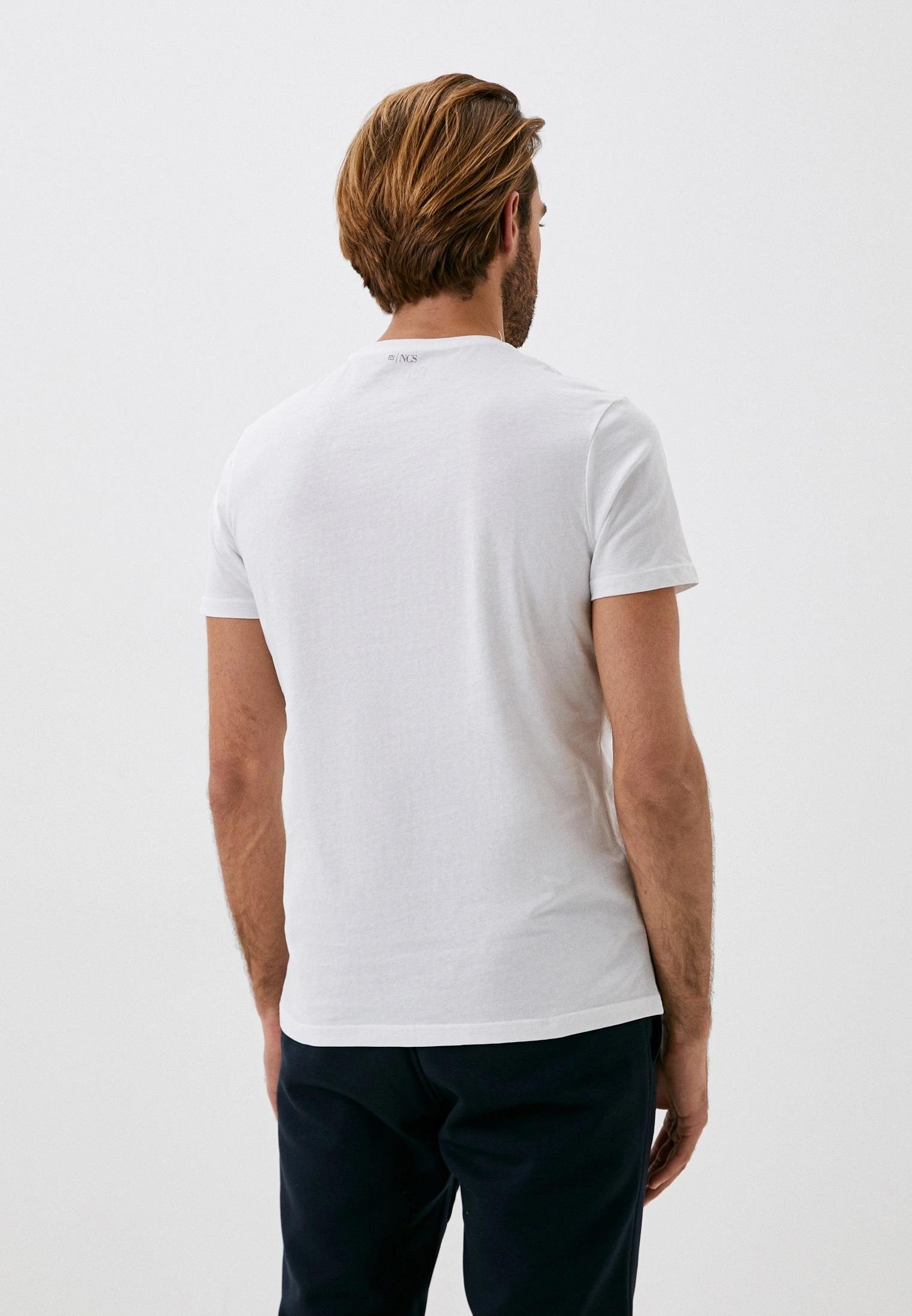 NCS JEANSErkek Tişört Bisiklet Yaka Beyaz Slim Fit %100 Pamuk T-shirt NCS JEANS 10501050