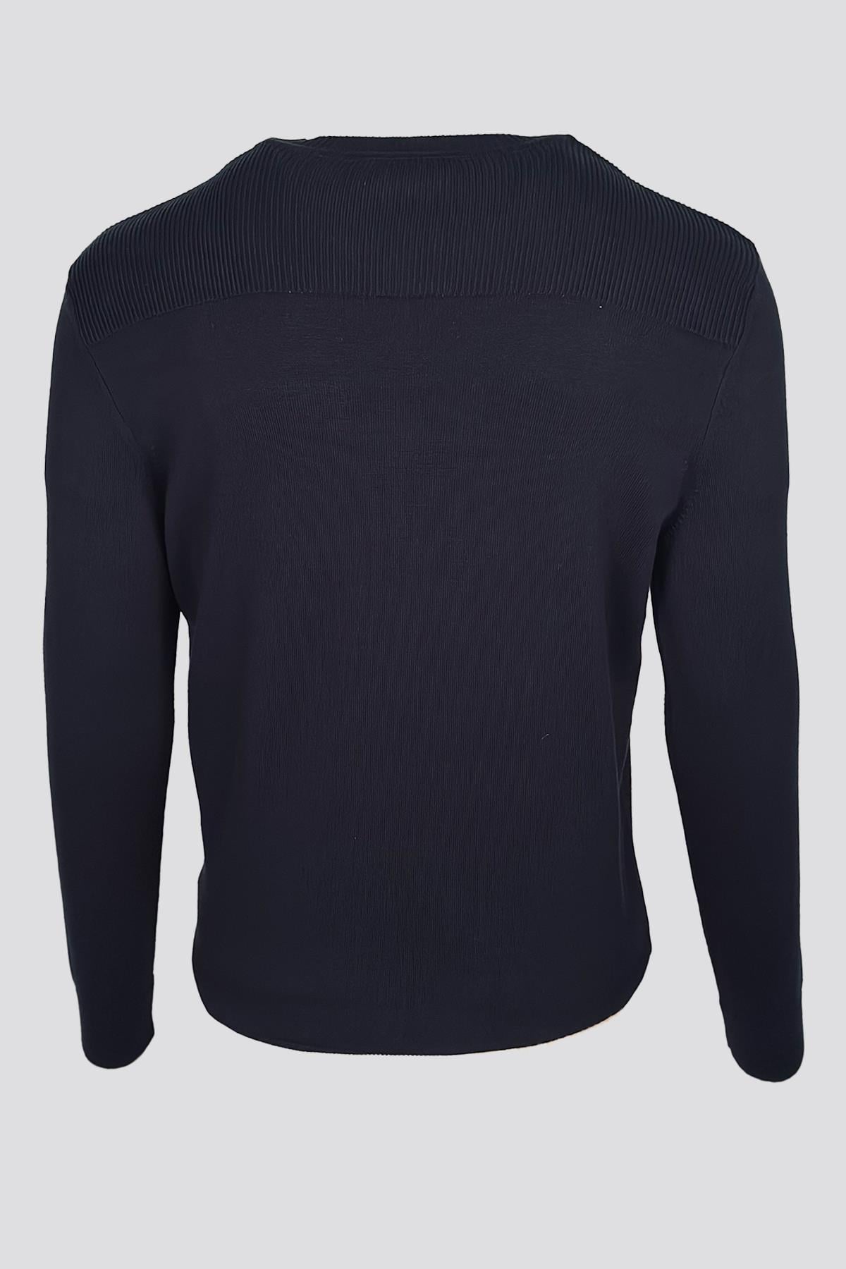 NCS JEANS Erkek Triko Bisiklet Yaka Cep Detaylı Lacivert 3753