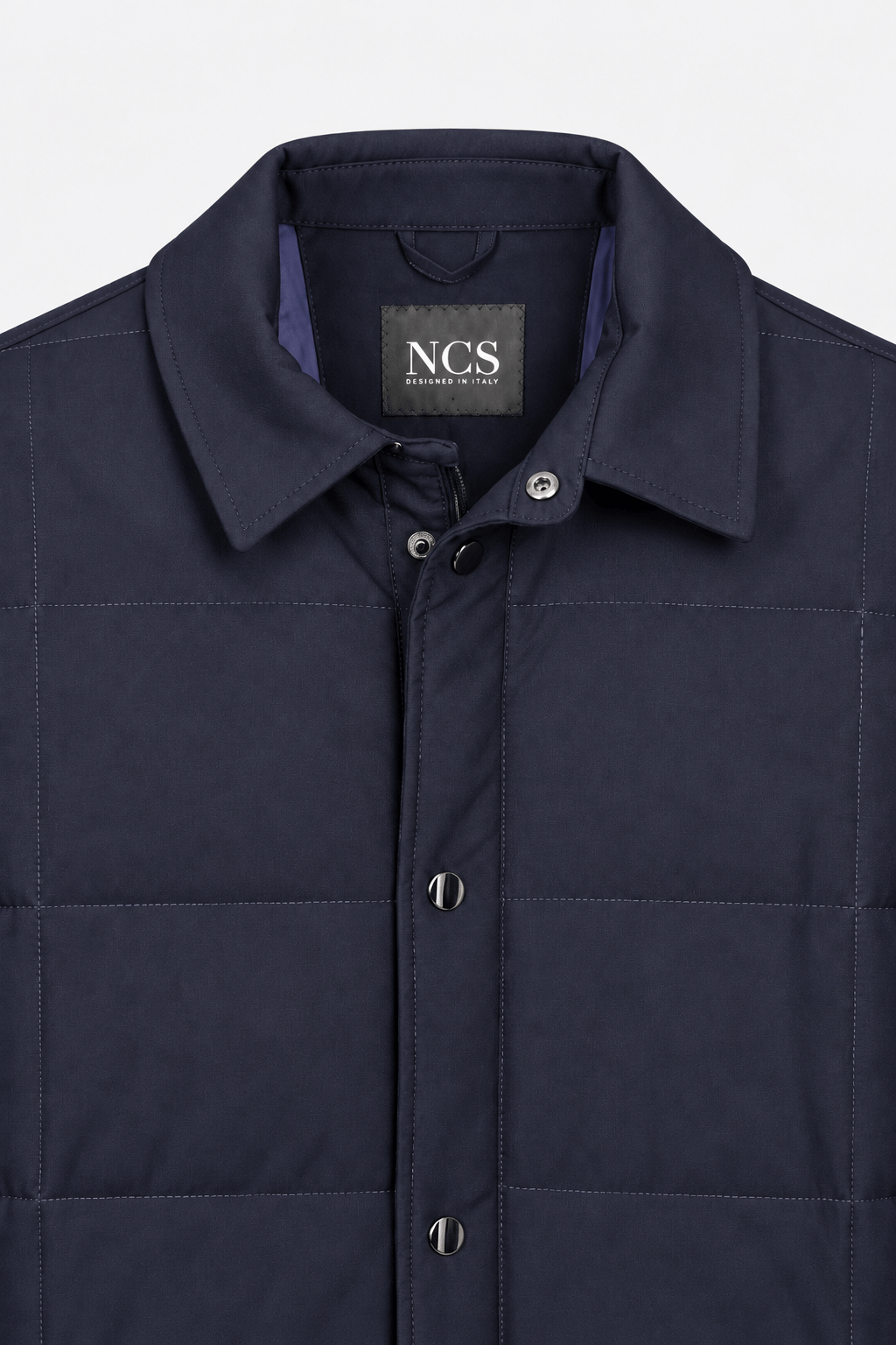 NCSÇıtçıtlı Gömlek Yaka Kapitone Lacivert Erkek Mont | NCS | 45684568M6K0009U