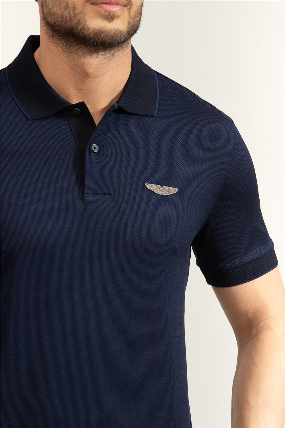 Boss C Parlay 248 Aston Martin Erkek Polo Yaka T-Shirt Mavi