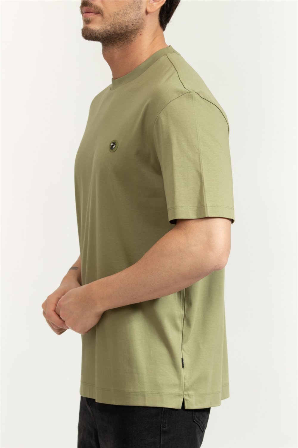 Boss C-Taut 01 Erkek Bisiklet Yaka T-Shirt Yeşil