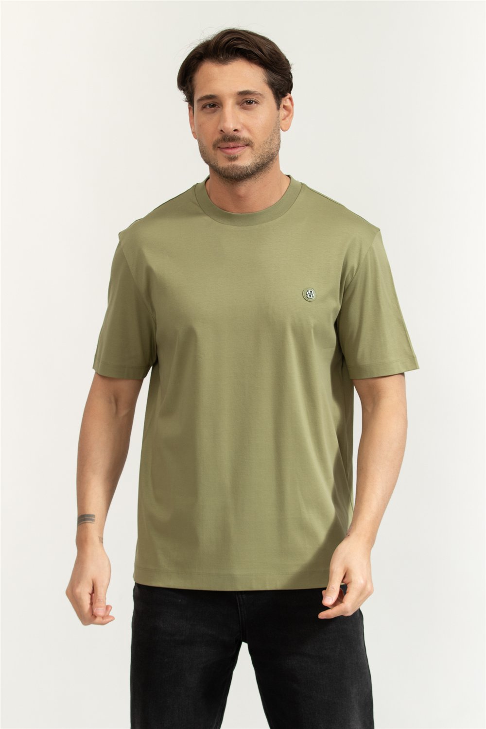 Boss C-Taut 01 Erkek Bisiklet Yaka T-Shirt Yeşil