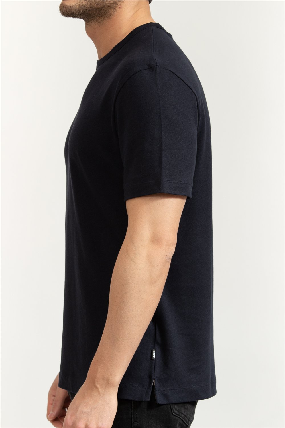 Boss Erkek Bisiklet Yaka T-Shirt Mavi