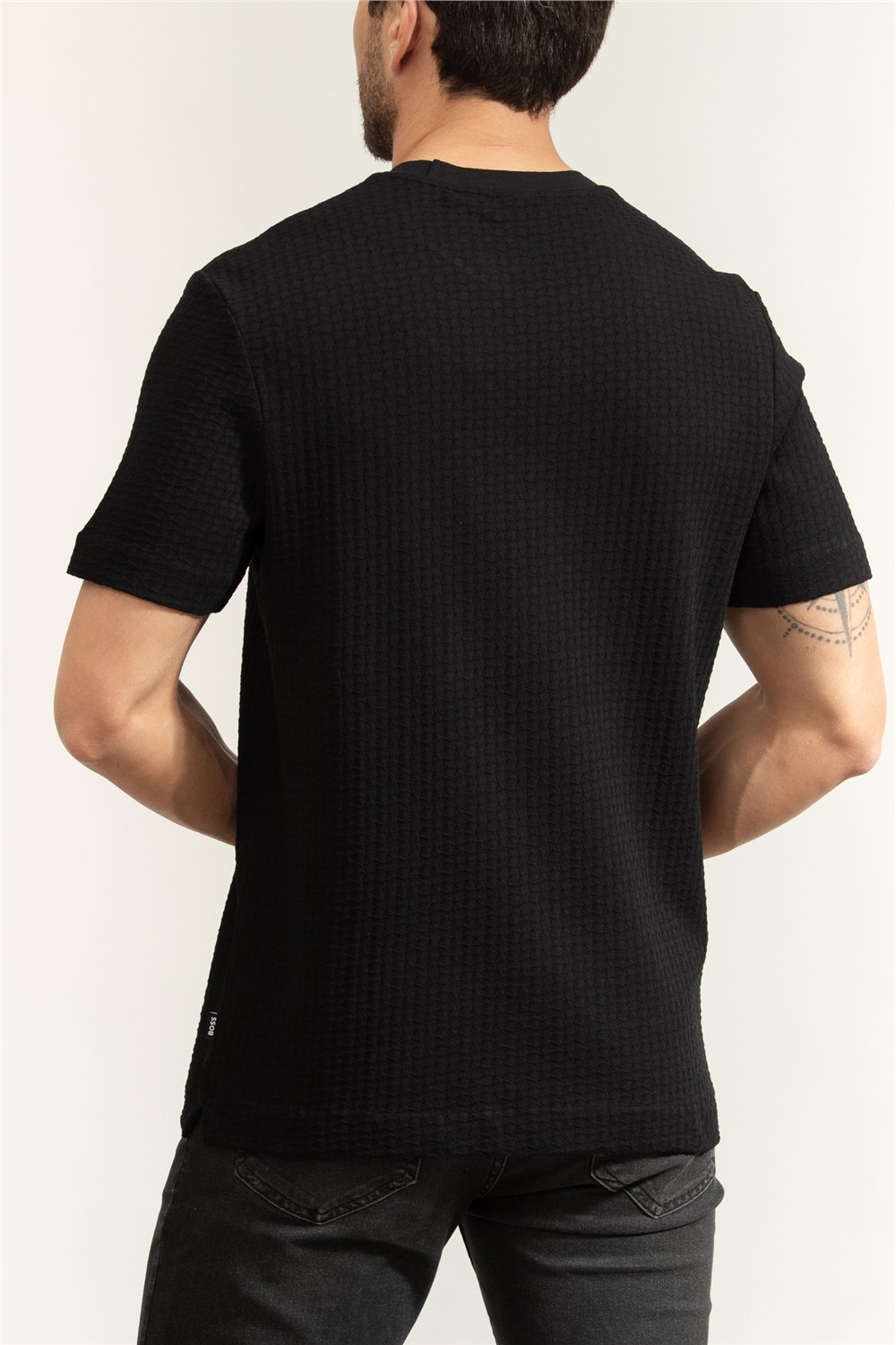 Boss H Thompson 251 Erkek Bisiklet Yaka T-Shirt Siyah