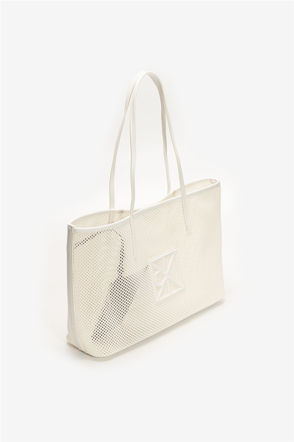 Calvin Klein Emblem Mesh Tote Kadın Omuz Çantası Çok Renkli